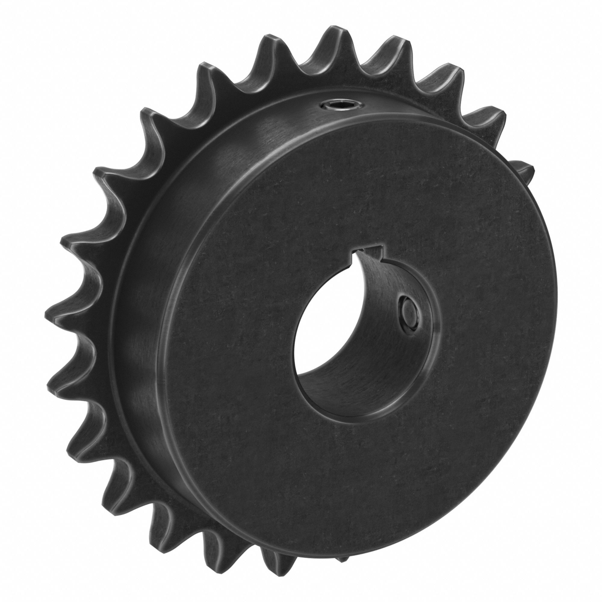 Sprocket: 40, For 1/2 in Chain Pitch, 1 1/8 in Bore Dia, 24 Teeth, 3.831 in Pitch Dia, Steel