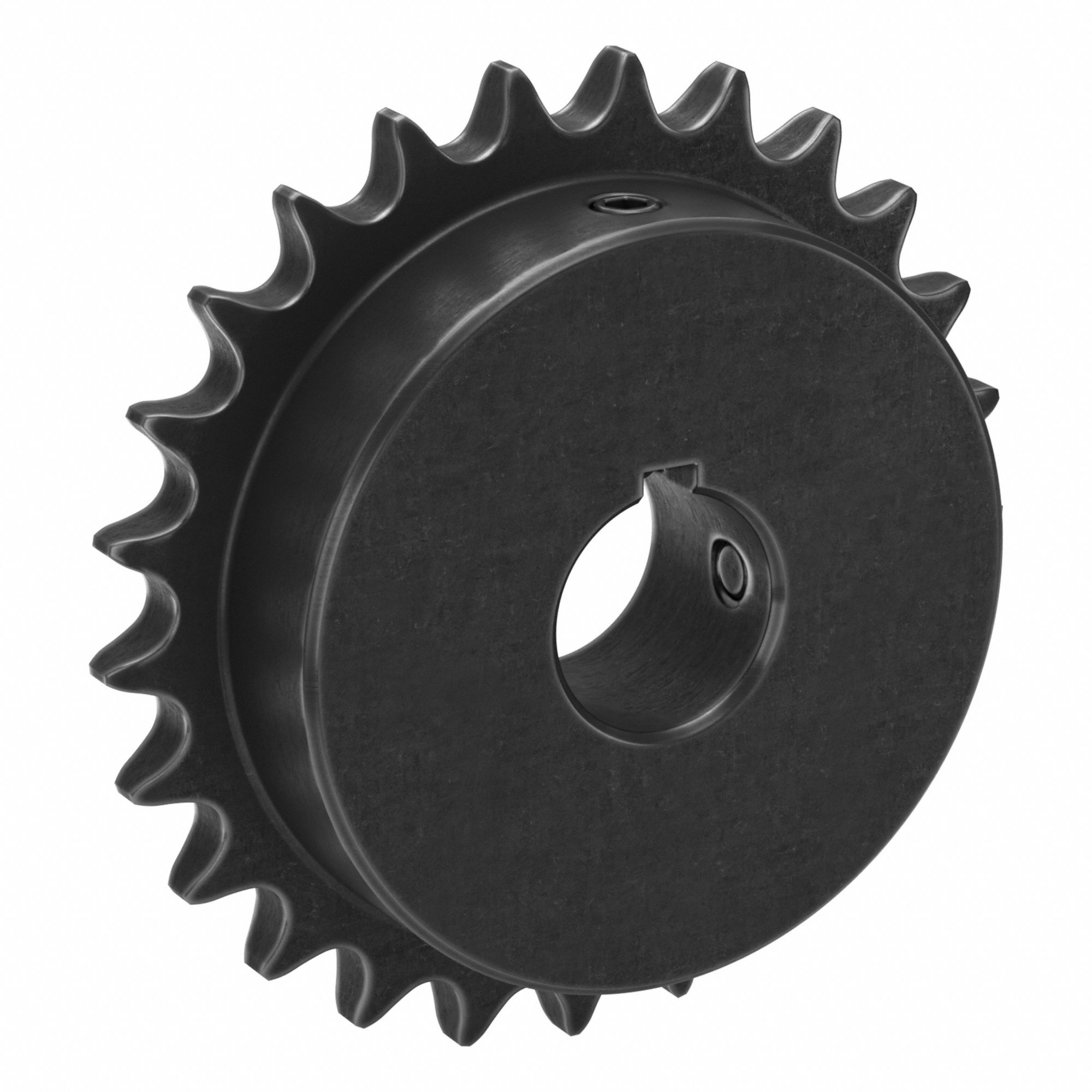 Sprocket: 40, For 1/2 in Chain Pitch, 1 in Bore Dia, 25 Teeth, 3.989 in Pitch Dia, Steel