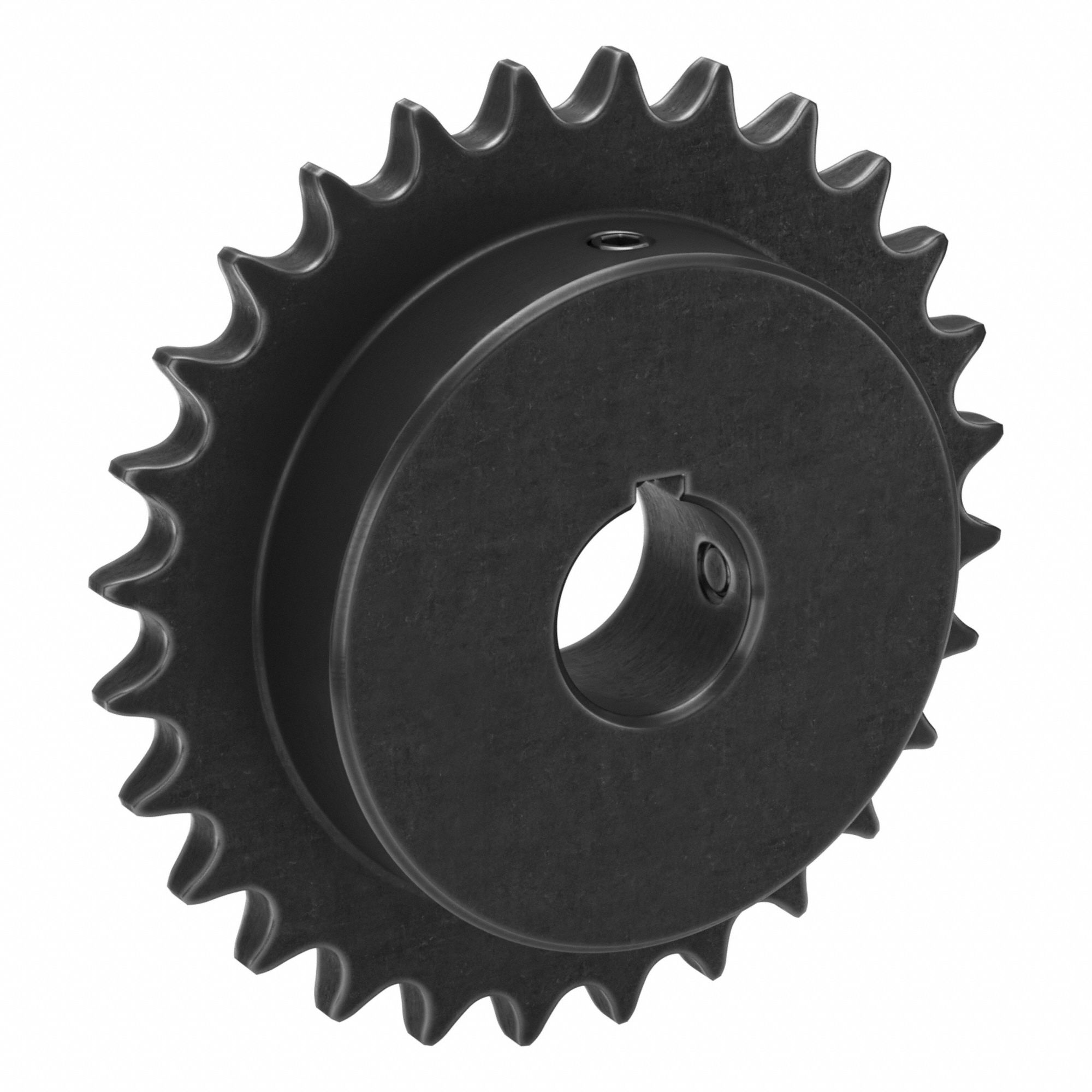 Sprocket: 40, For 1/2 in Chain Pitch, 1 in Bore Dia, 28 Teeth, 4.466 in Pitch Dia, Steel