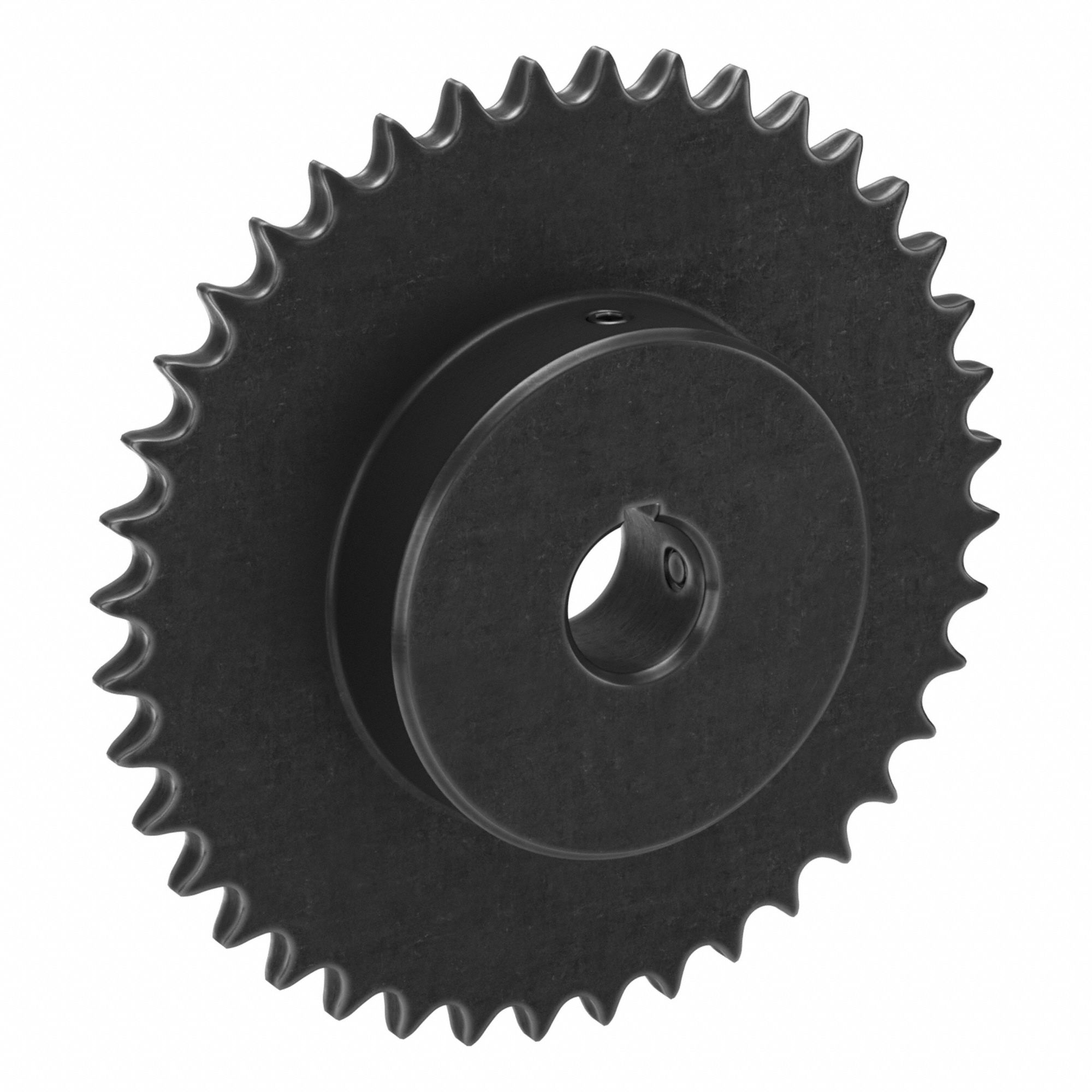Sprocket: 40, For 1/2 in Chain Pitch, 1 in Bore Dia, 40 Teeth, 6.373 in Pitch Dia, Steel