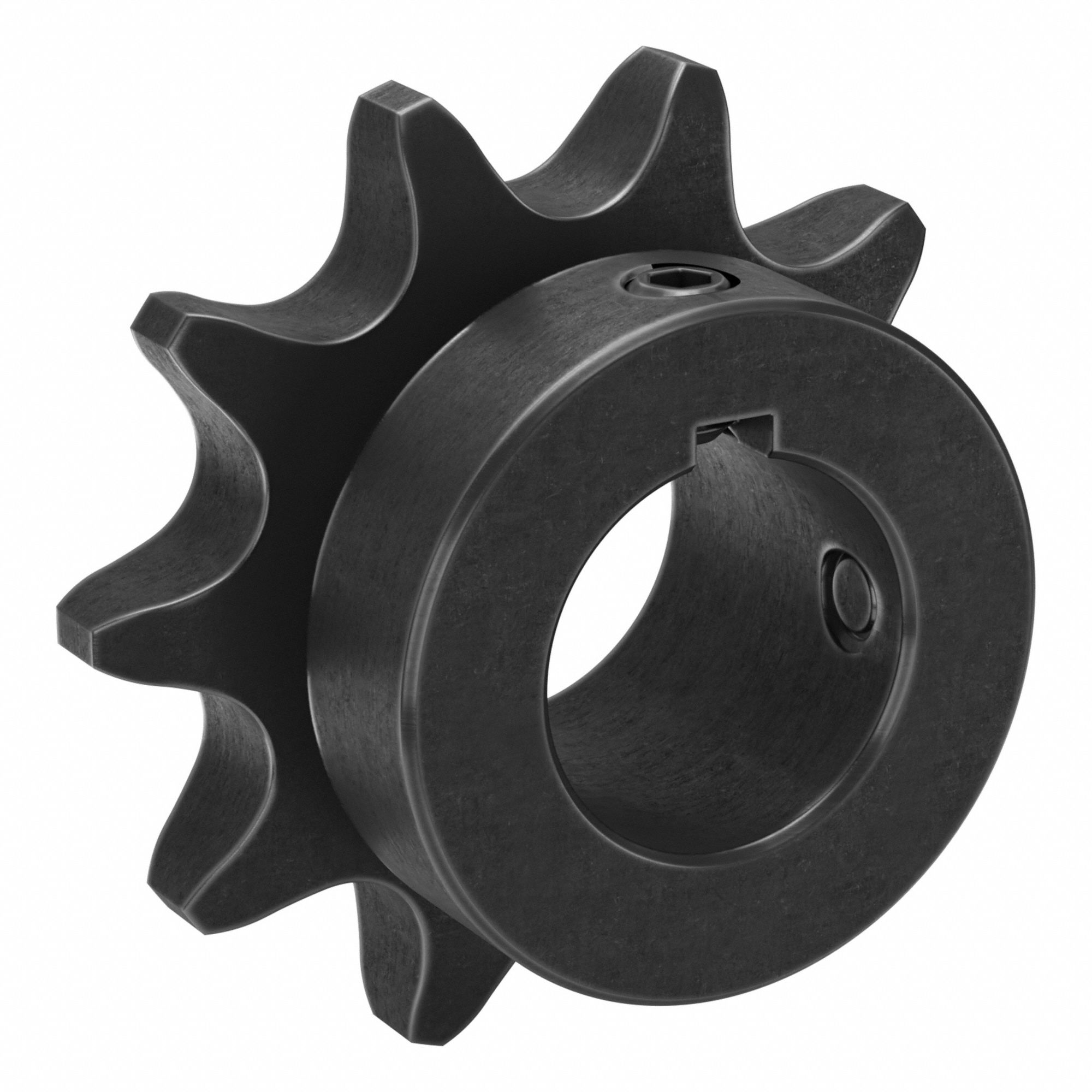 Sprocket: 50, For 5/8 in Chain Pitch, 7/8 in Bore Dia, 10 Teeth, 2.023 in Pitch Dia, Steel