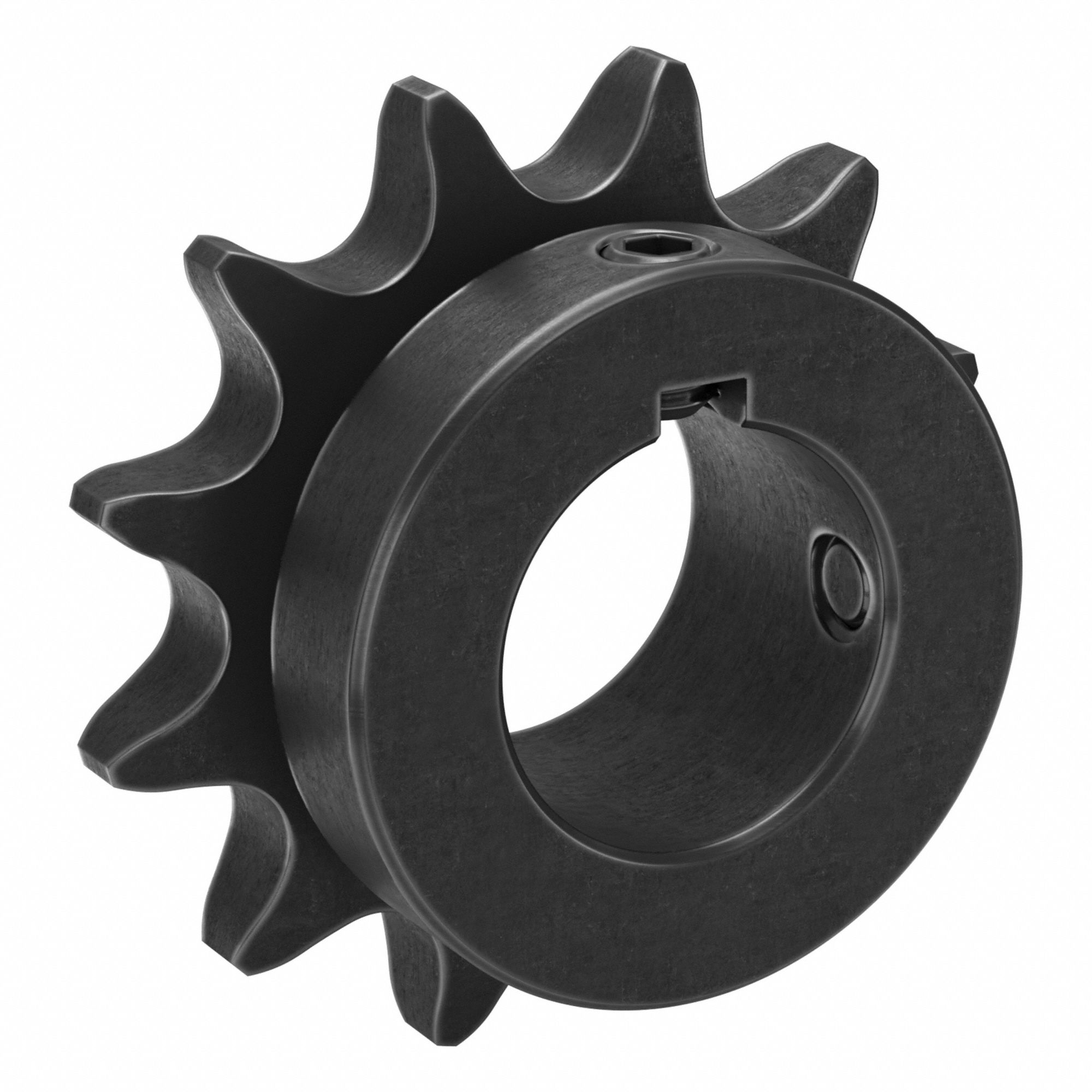 Sprocket: 50, For 5/8 in Chain Pitch, 1 1/8 in Bore Dia, 12 Teeth, 2.415 in Pitch Dia, Steel