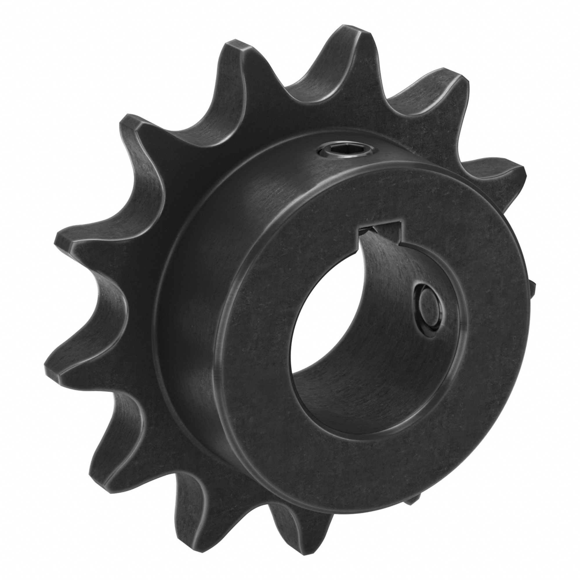 Sprocket: 50, For 5/8 in Chain Pitch, 1 in Bore Dia, 13 Teeth, 2.612 in Pitch Dia, Steel