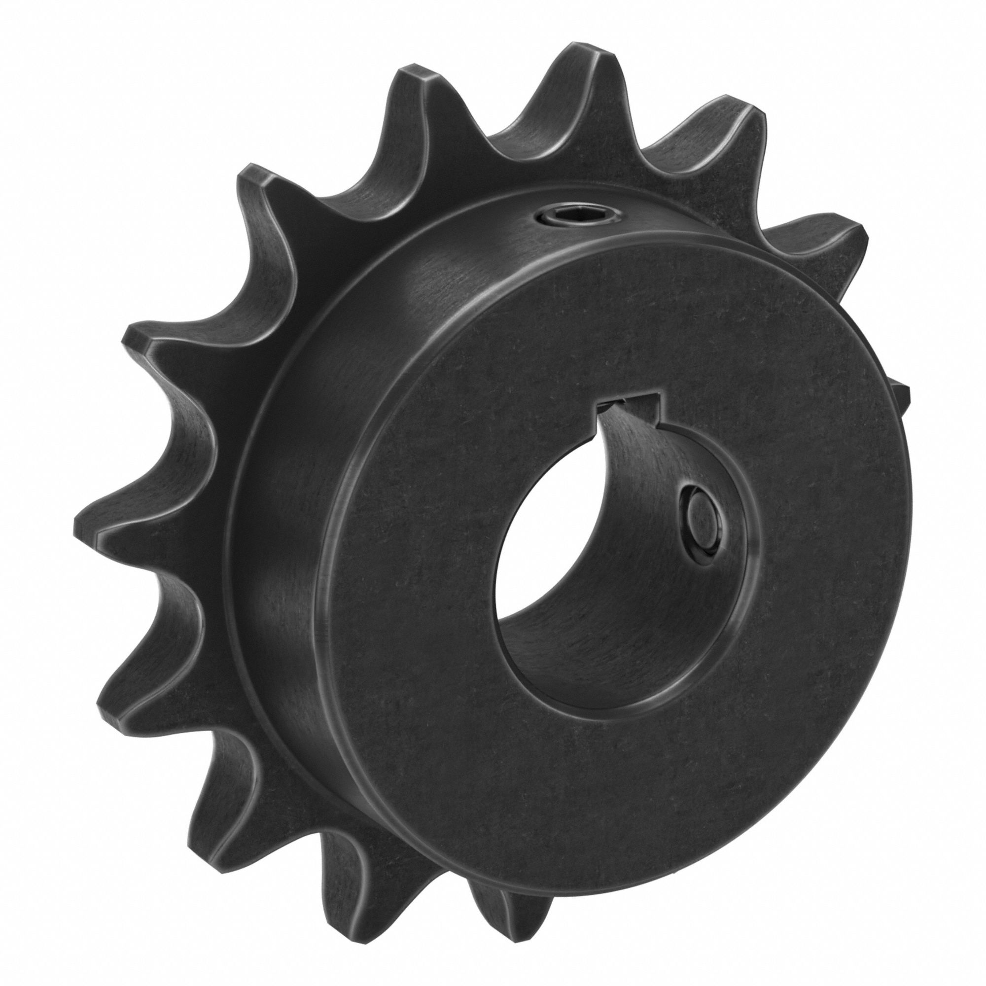Sprocket: 50, For 5/8 in Chain Pitch, 1 in Bore Dia, 15 Teeth, 3.006 in Pitch Dia, Steel