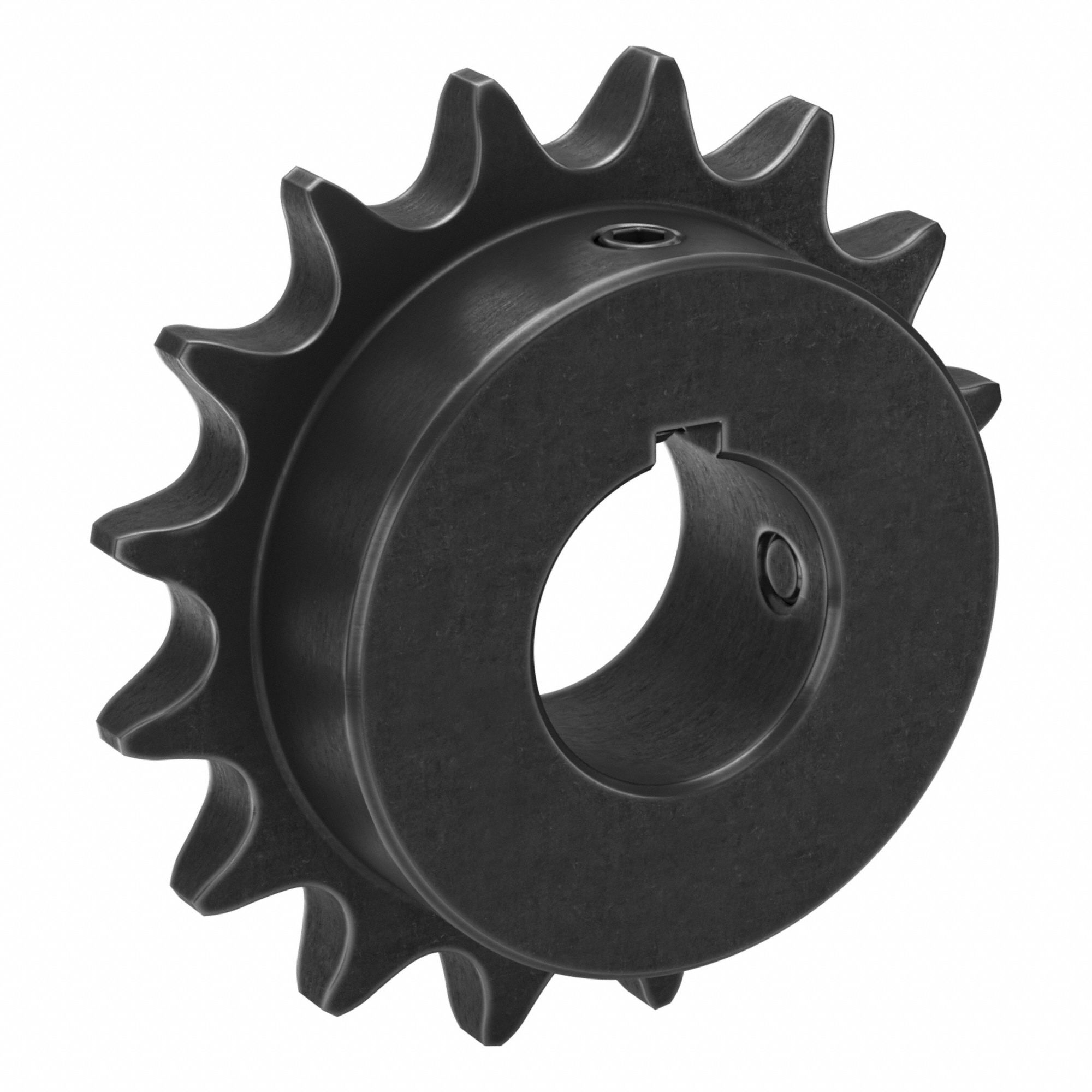 Sprocket: 50, For 5/8 in Chain Pitch, 1 1/8 in Bore Dia, 16 Teeth, 3.204 in Pitch Dia, Steel