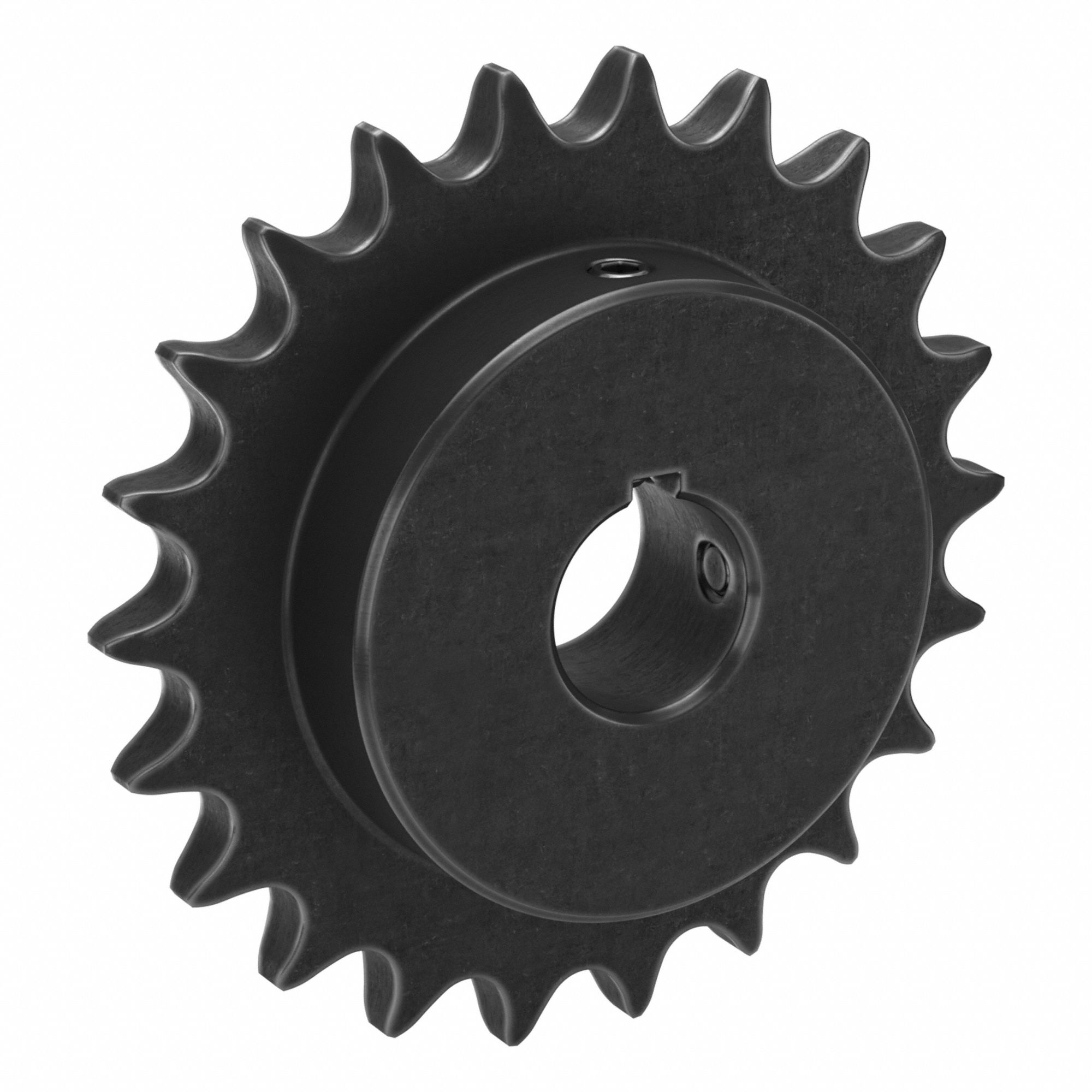 Sprocket: 50, For 5/8 in Chain Pitch, 1 in Bore Dia, 22 Teeth, 4.392 in Pitch Dia, Steel