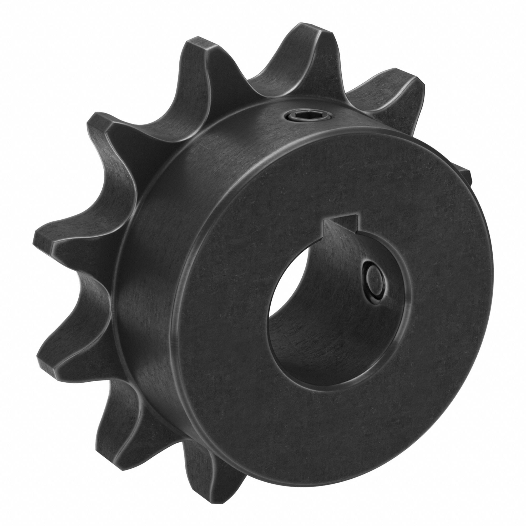 Sprocket: 60, For 3/4 in Chain Pitch, 1 in Bore Dia, 12 Teeth, 2.898 in Pitch Dia, Steel