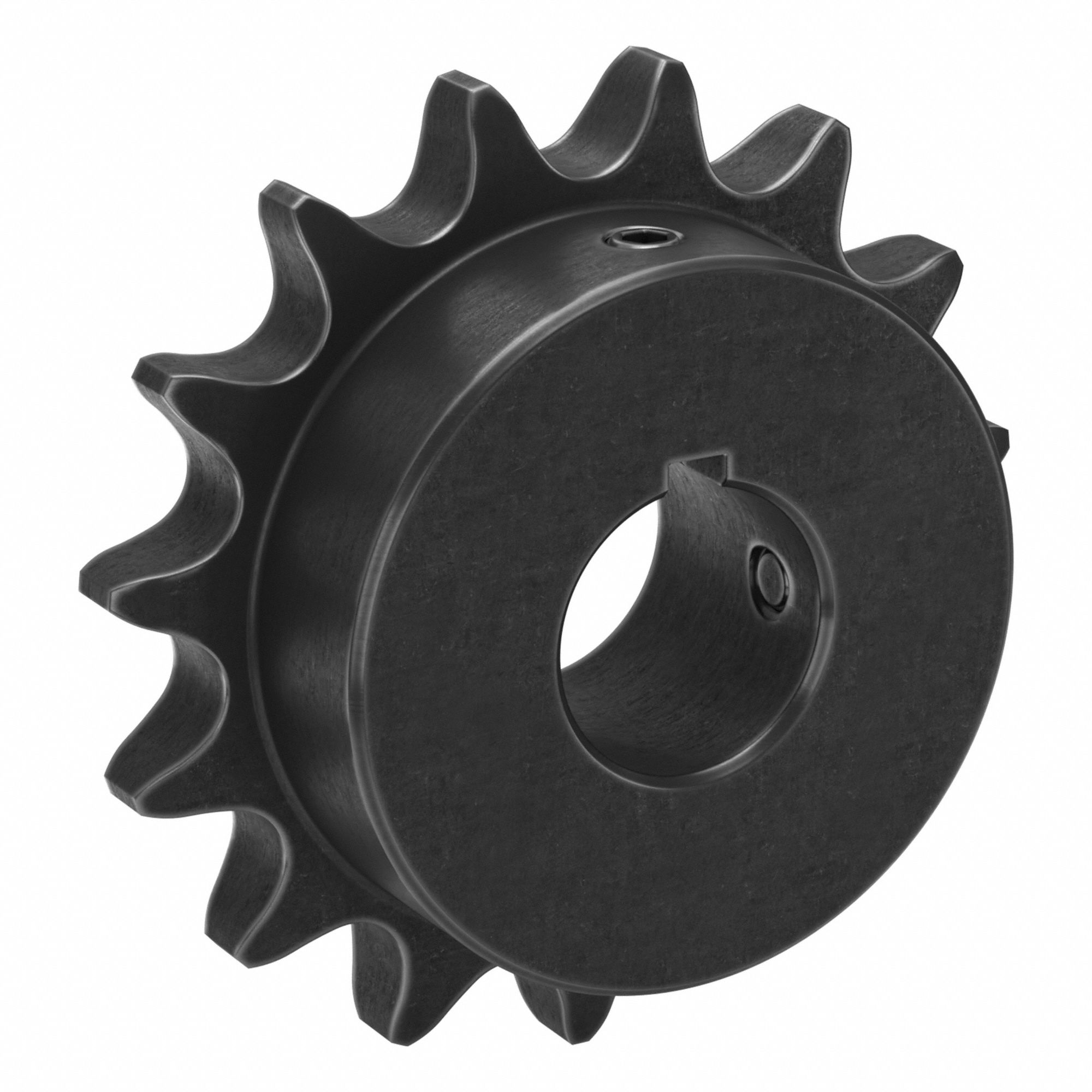 Sprocket: 60, For 3/4 in Chain Pitch, 1 1/8 in Bore Dia, 15 Teeth, 3.608 in Pitch Dia, Steel