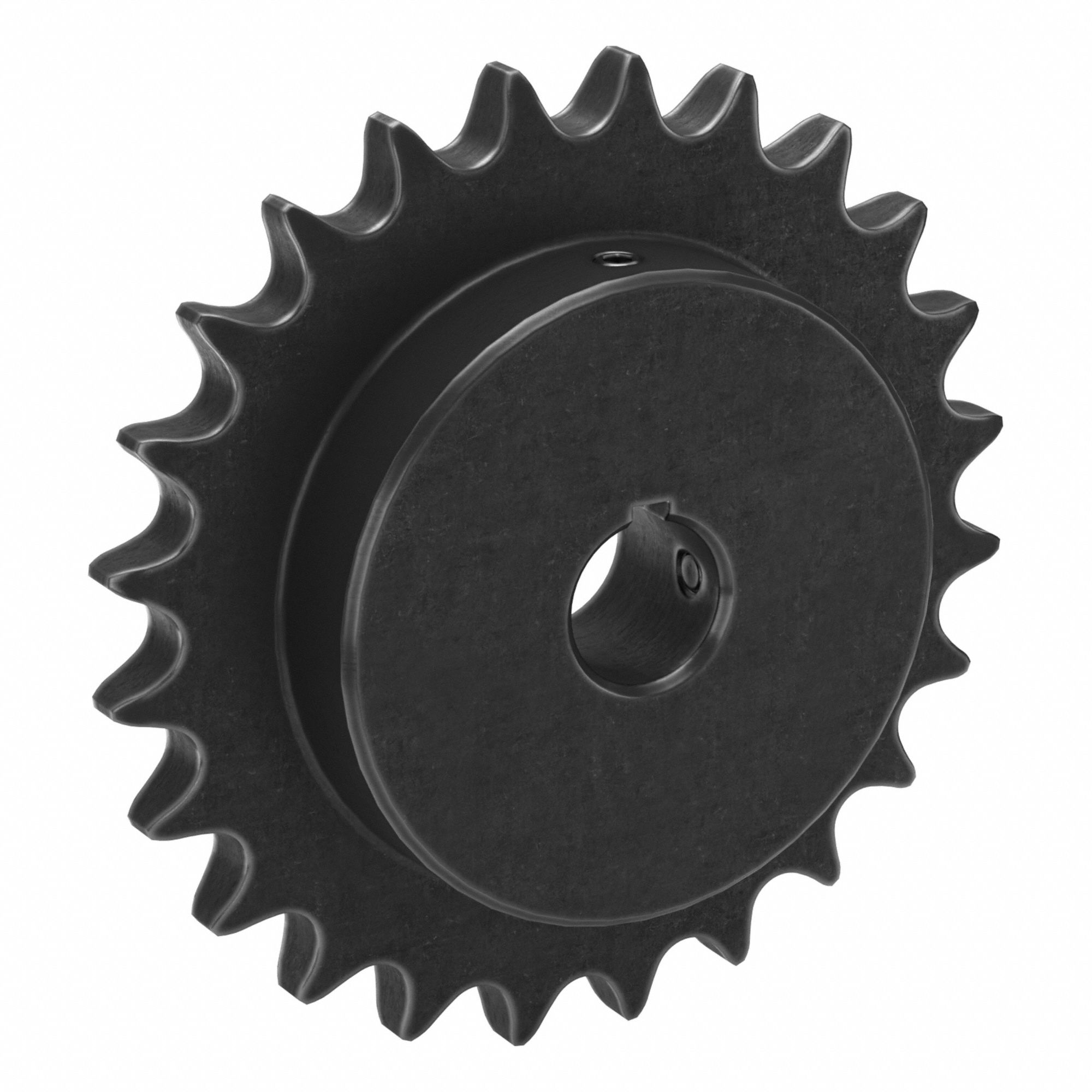 Sprocket: 60, For 3/4 in Chain Pitch, 1 in Bore Dia, 24 Teeth, 5.746 in Pitch Dia, Steel
