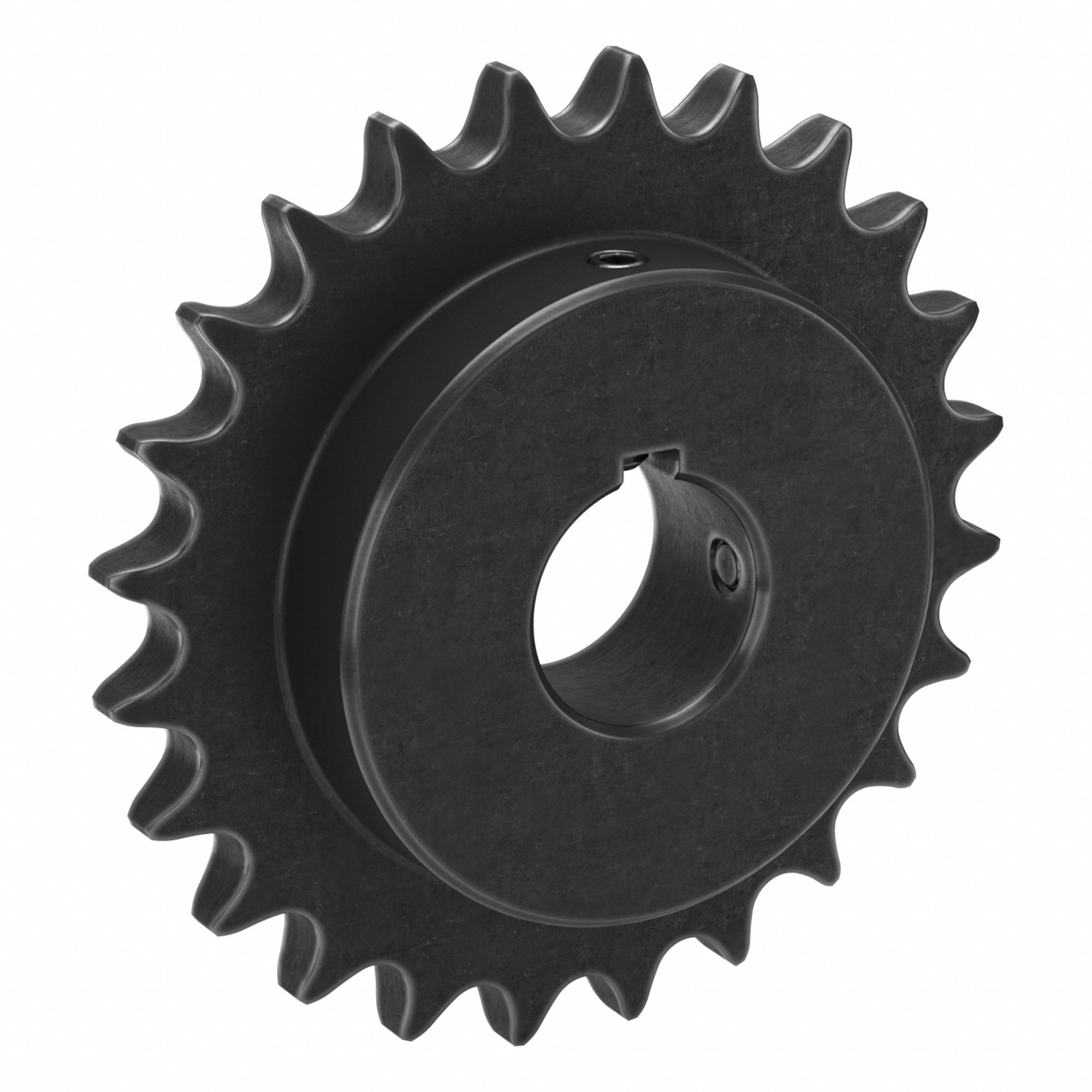 Sprocket: 60, For 3/4 in Chain Pitch, 1 1/2 in Bore Dia, 24 Teeth, 5.746 in Pitch Dia, Steel