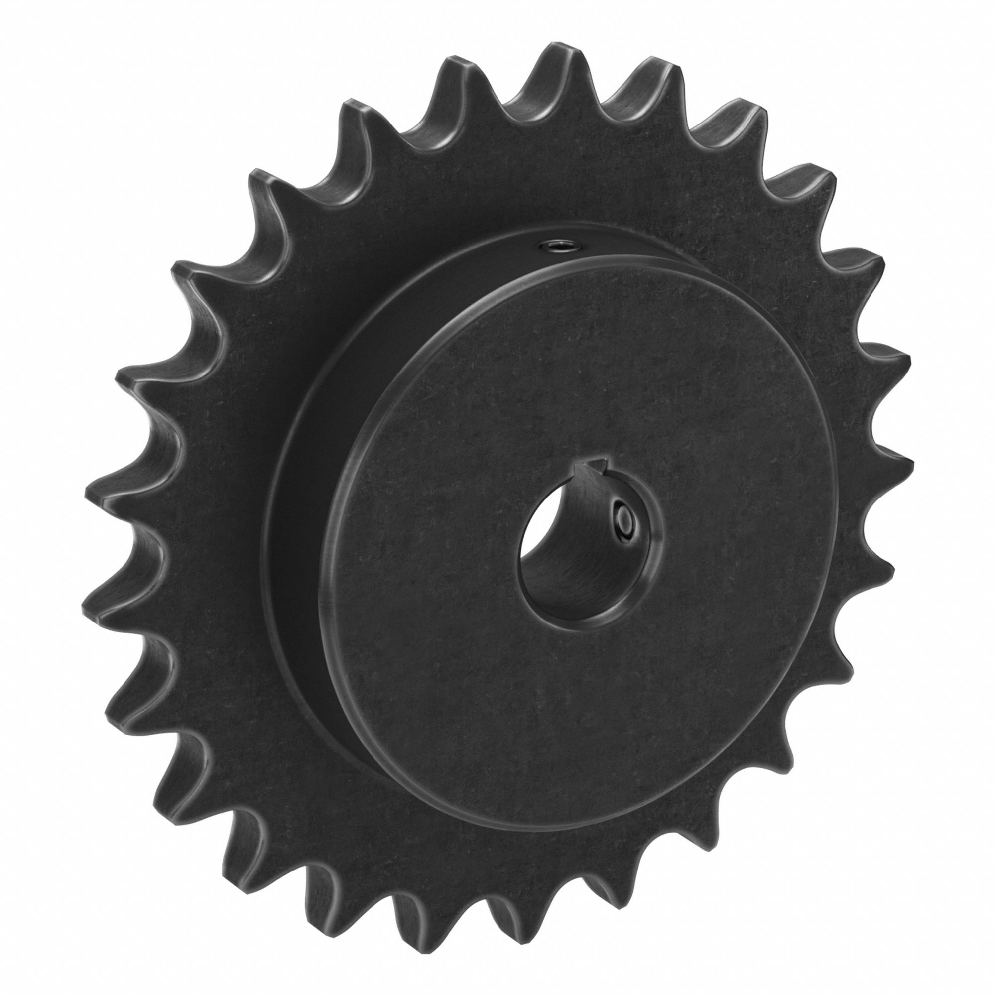 Sprocket: 60, For 3/4 in Chain Pitch, 1 in Bore Dia, 25 Teeth, 5.984 in Pitch Dia, Steel