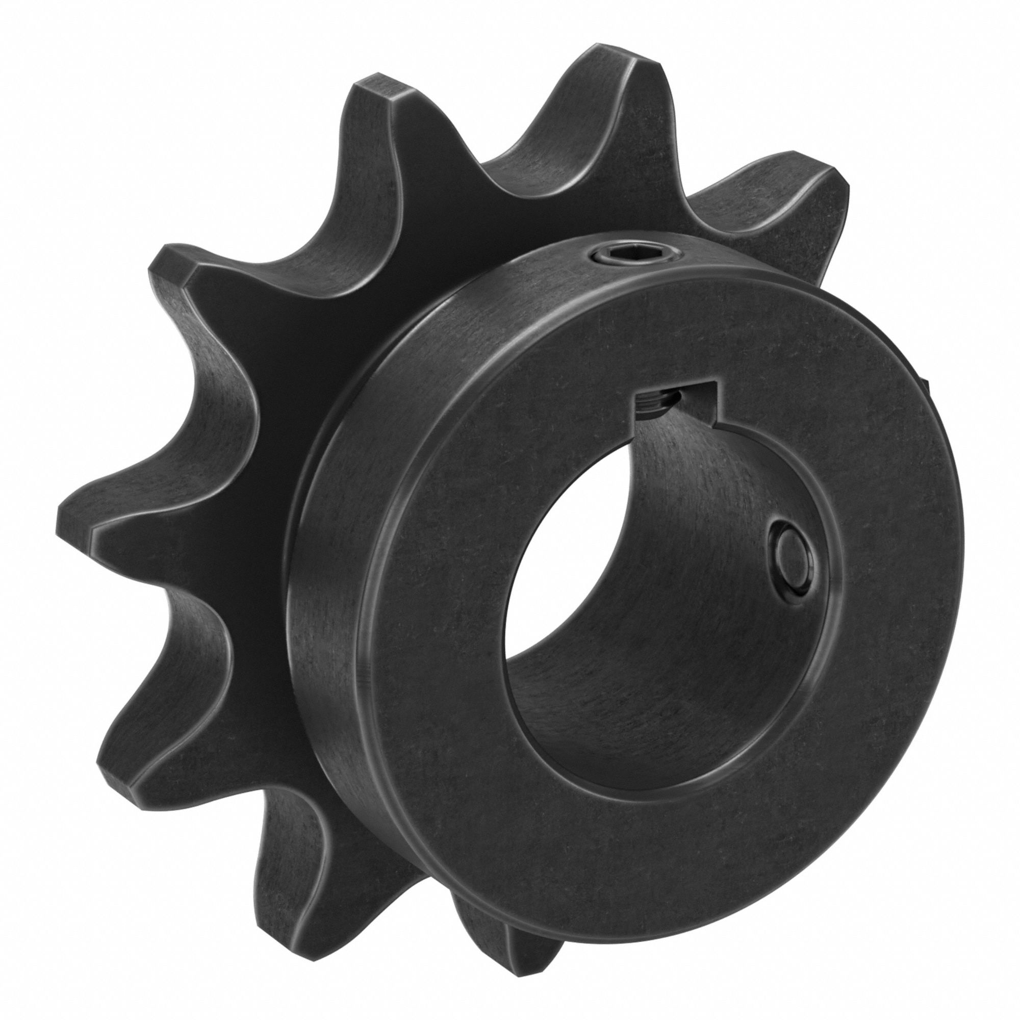 Sprocket: 80, For 1 in Chain Pitch, 1 1/2 in Bore Dia, 11 Teeth, 3.55 in Pitch Dia, Steel