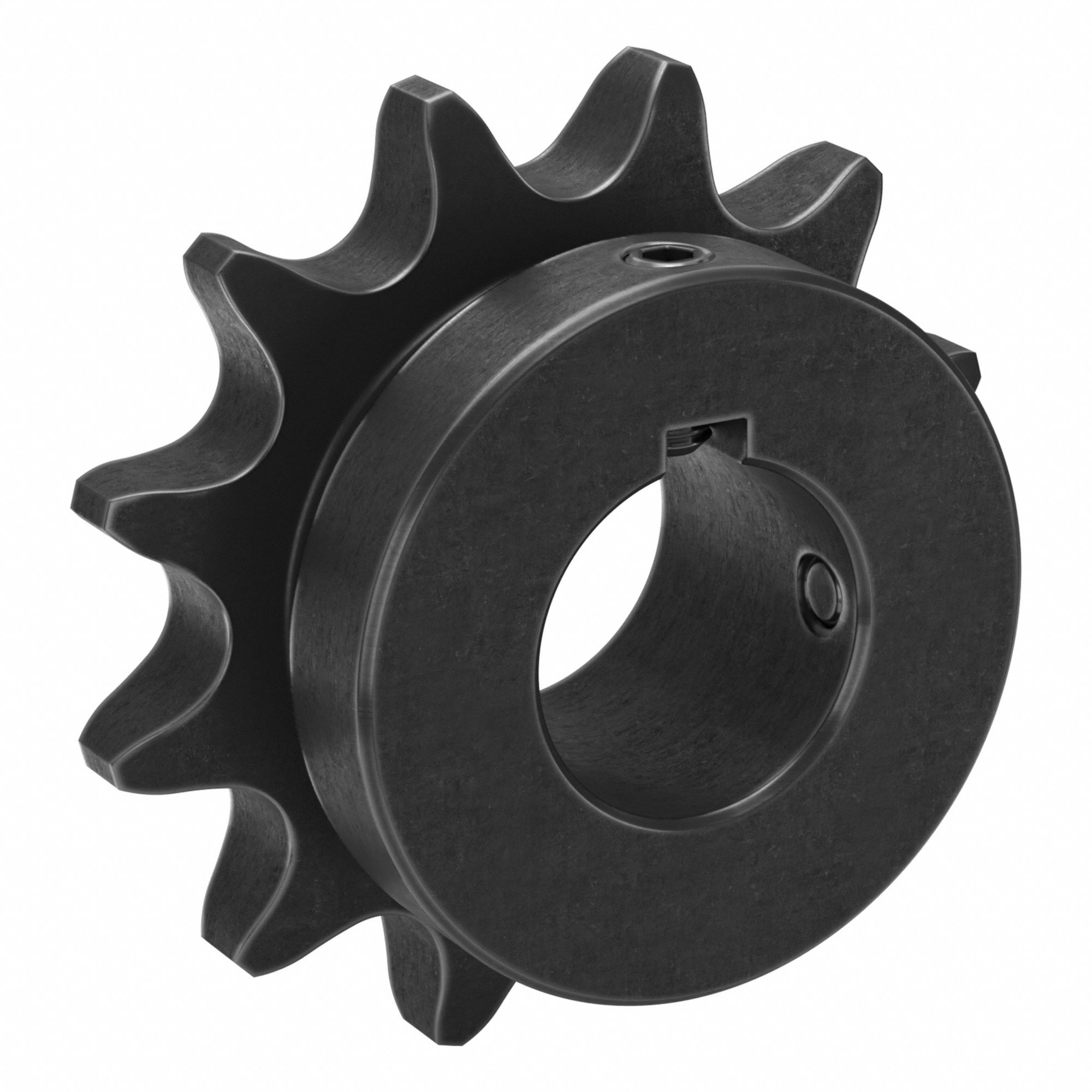 Sprocket: 80, For 1 in Chain Pitch, 1 1/2 in Bore Dia, 12 Teeth, 3.864 in Pitch Dia, Steel