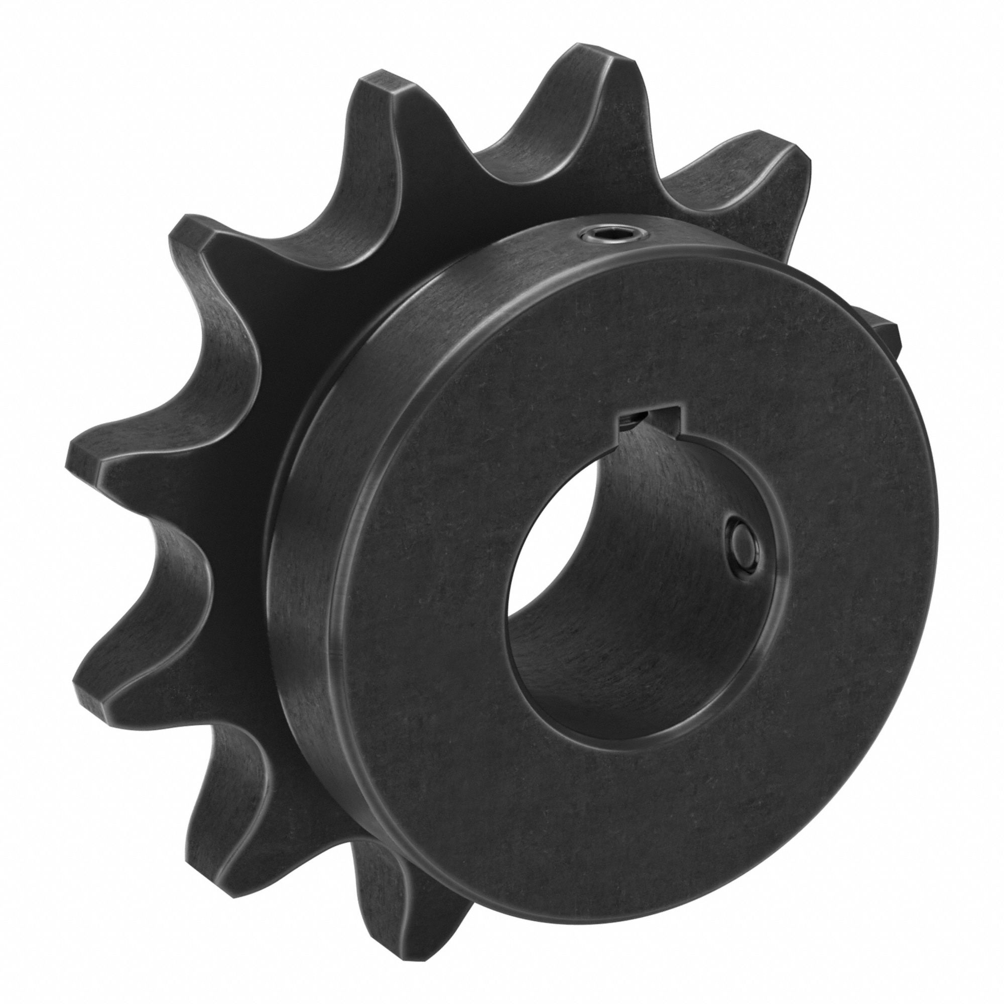 Sprocket: 80, For 1 in Chain Pitch, 1 3/8 in Bore Dia, 12 Teeth, 3.864 in Pitch Dia, Steel