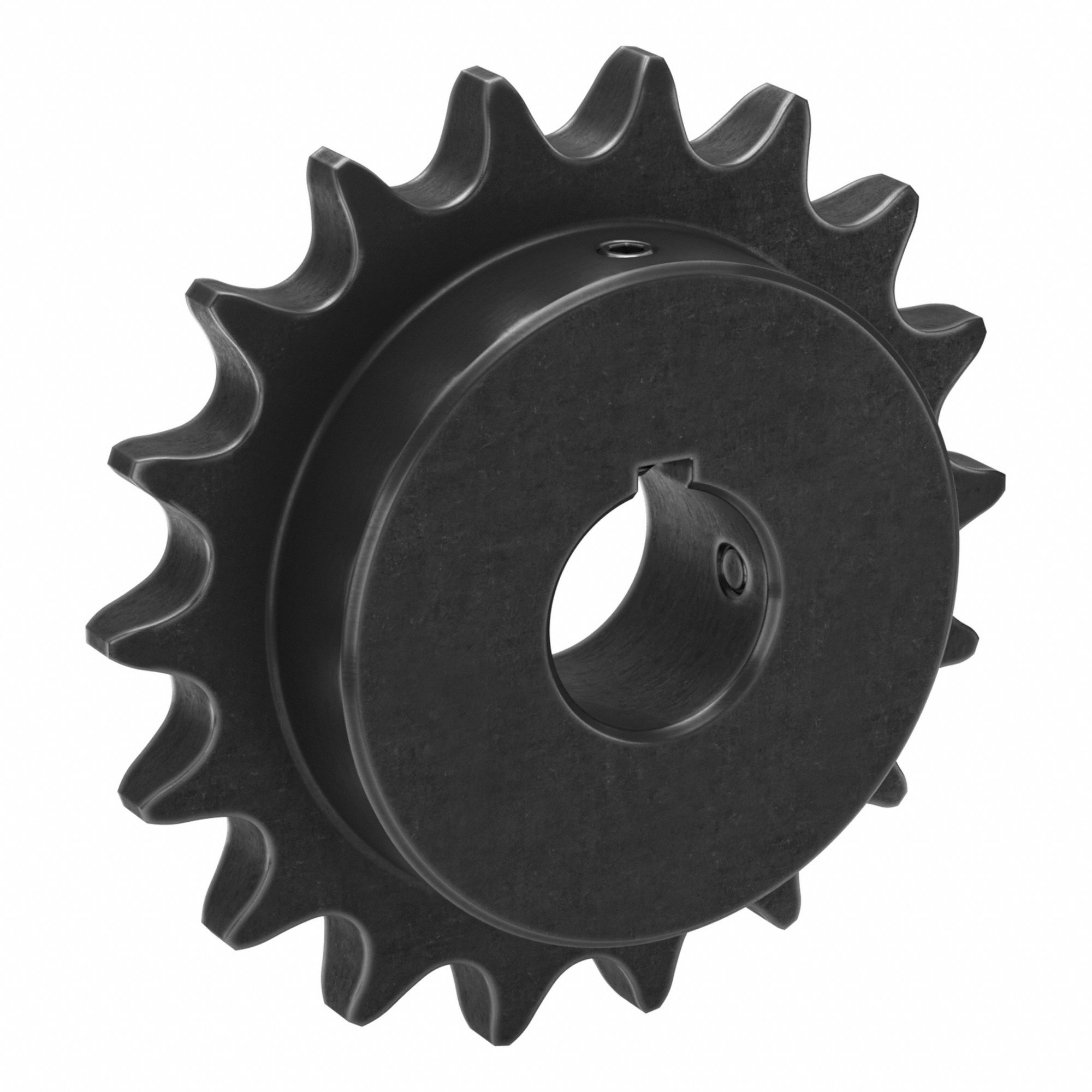 Sprocket: 80, For 1 in Chain Pitch, 1 1/2 in Bore Dia, 18 Teeth, 5.759 in Pitch Dia, Steel
