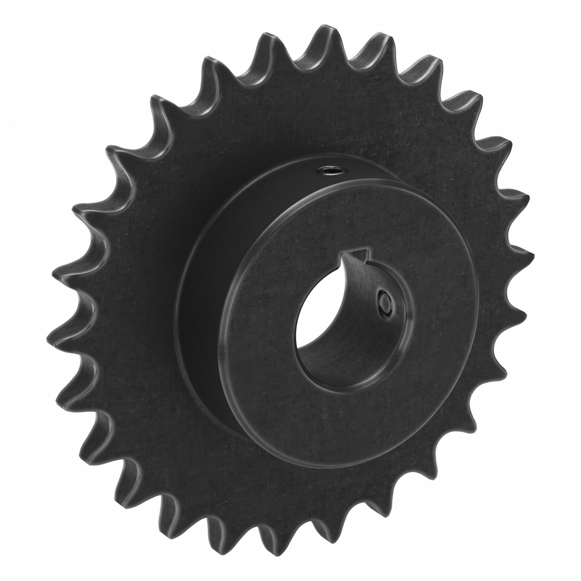 Sprocket: 80, For 1 in Chain Pitch, 2 in Bore Dia, 26 Teeth, 8.296 in Pitch Dia, Steel