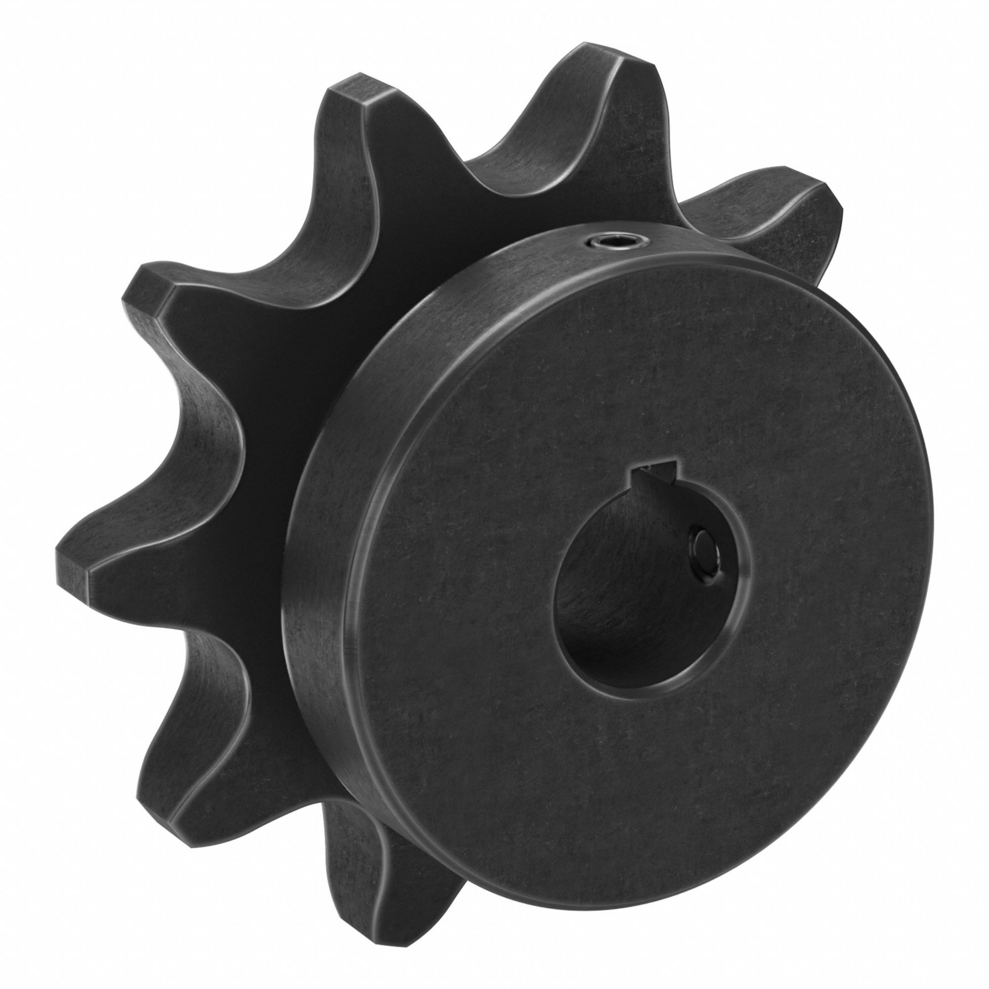 Sprocket: 100, For 1 1/4 in Chain Pitch, 1 in Bore Dia, 10 Teeth, 4.045 in Pitch Dia, Steel