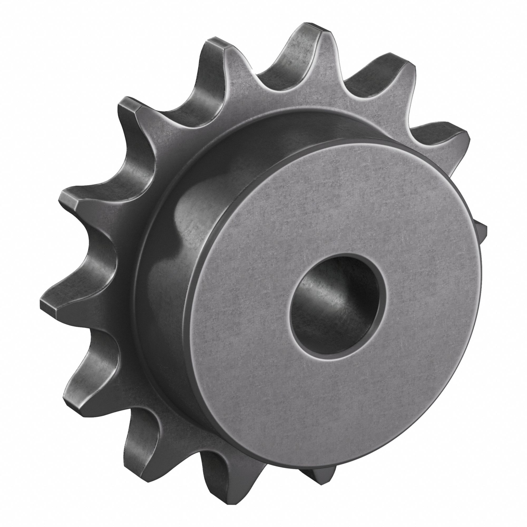 Sprocket: One-Sided Hub, For Single Strands, 60, 14 Teeth, 3.371 in Pitch Dia, Steel