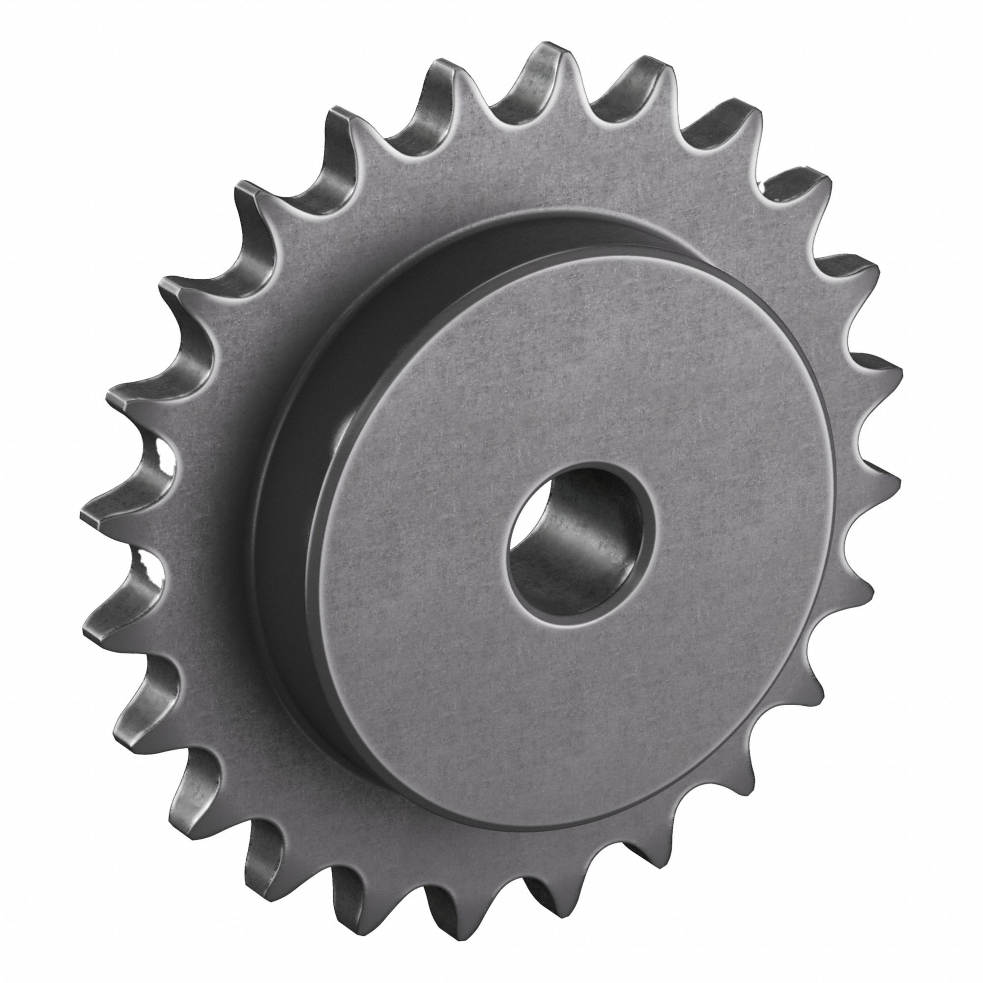 Sprocket: One-Sided Hub, For Single Strands, 60, 24 Teeth, 5.746 in Pitch Dia, 1 in Bore Dia