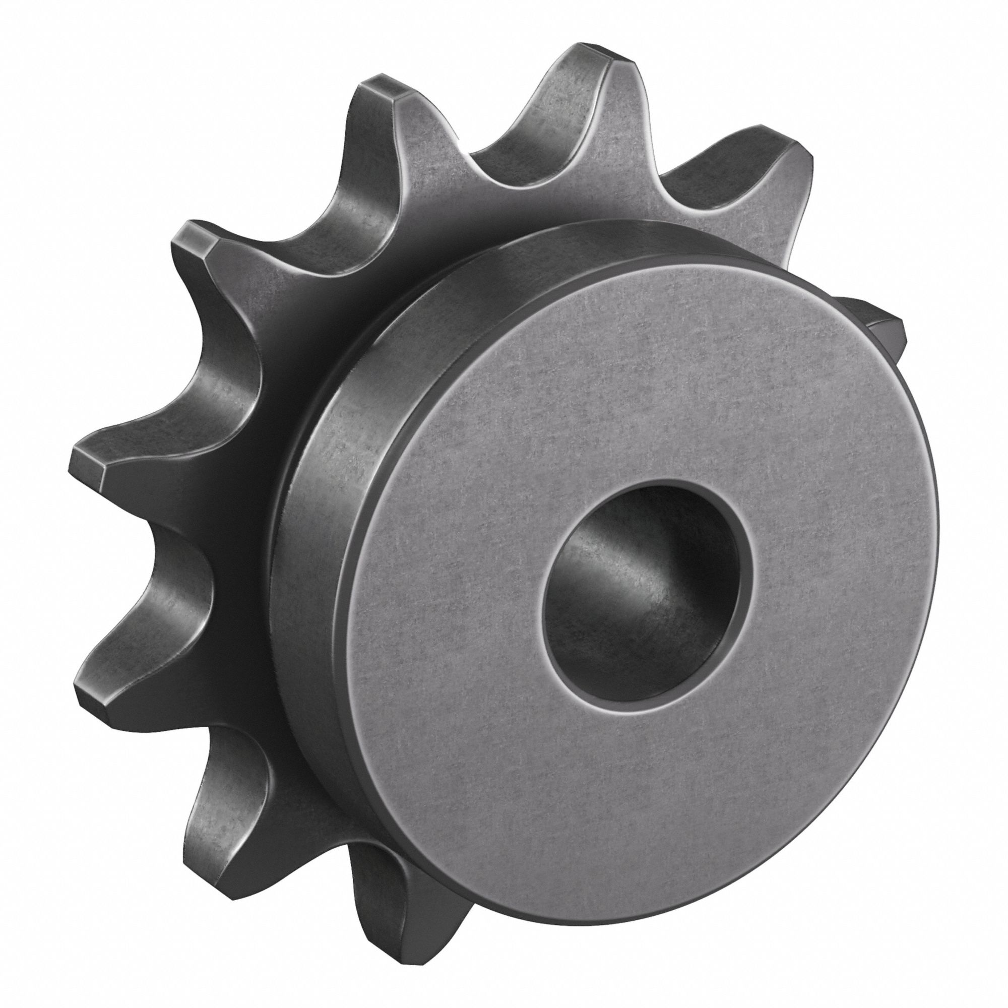 Sprocket: One-Sided Hub, For Single Strands, 80, 12 Teeth, 3.864 in Pitch Dia, 1 in Bore Dia