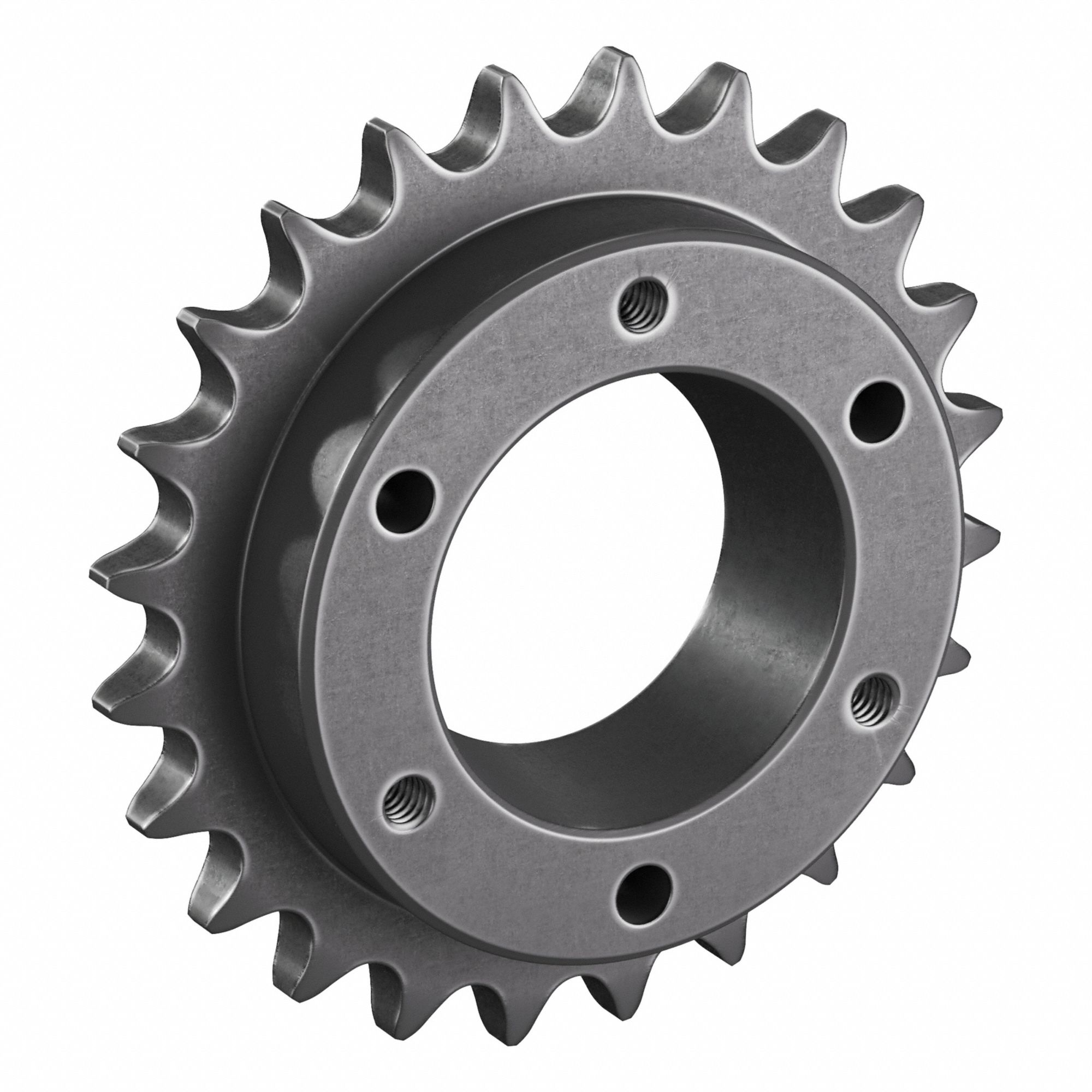 Sprocket: For 40 Chain, 24 Teeth, 3.831 in Pitch Dia, 4.1 in Outside Dia, Steel