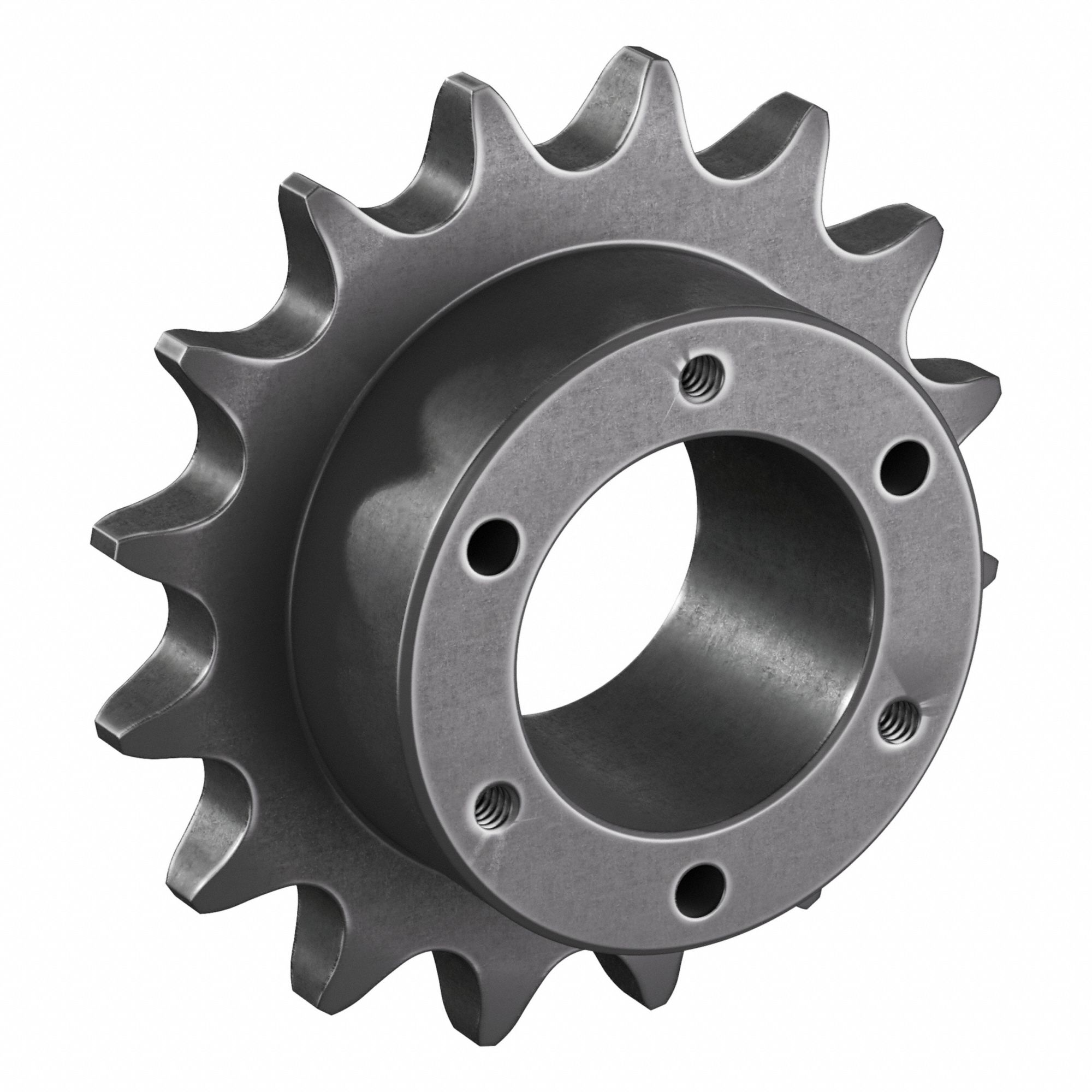 Sprocket: For 50 Chain, 16 Teeth, 3.204 in Pitch Dia, 3.52 in Outside Dia, Steel