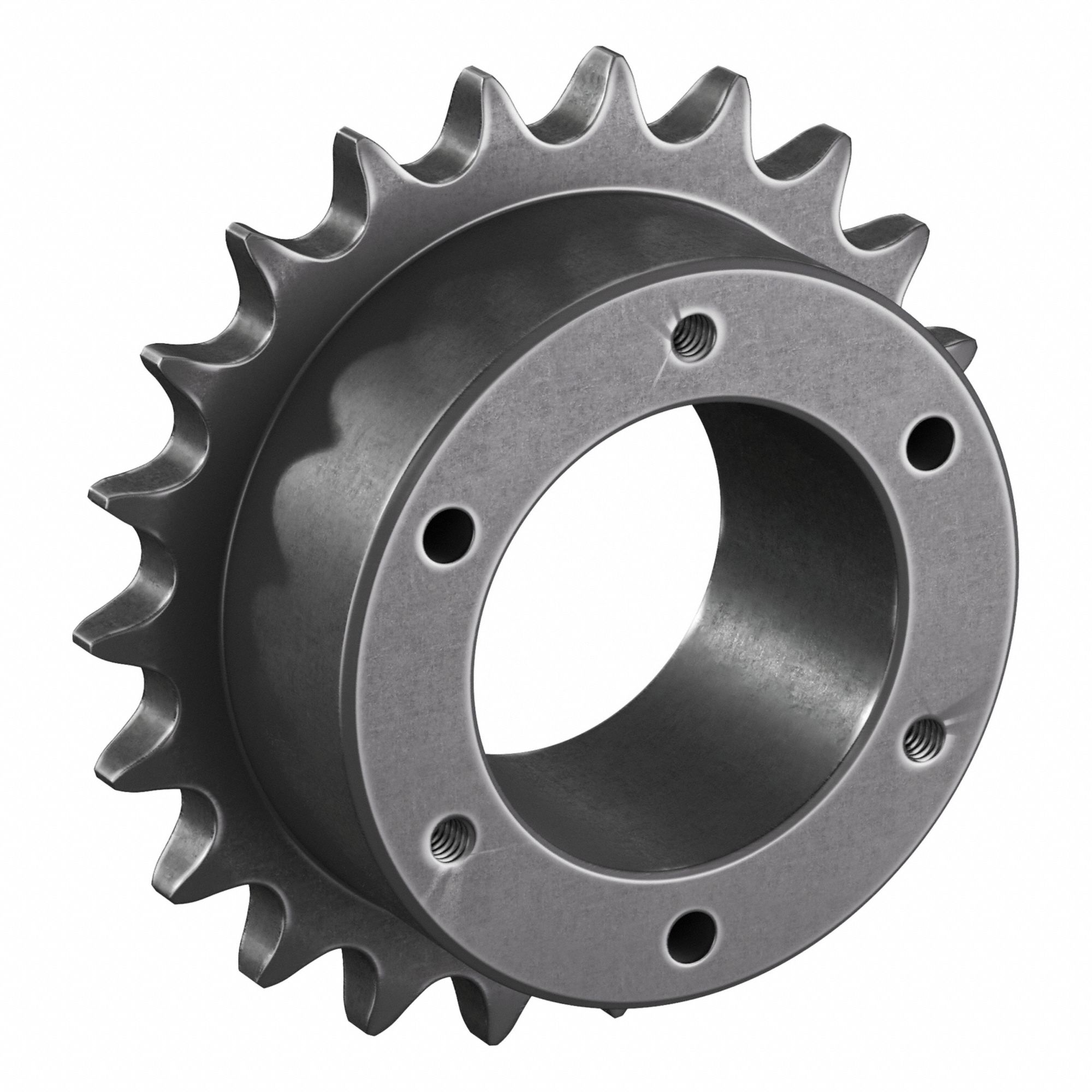 Sprocket: For 50 Chain, 22 Teeth, 4.392 in Pitch Dia, 4.72 in Outside Dia, Steel
