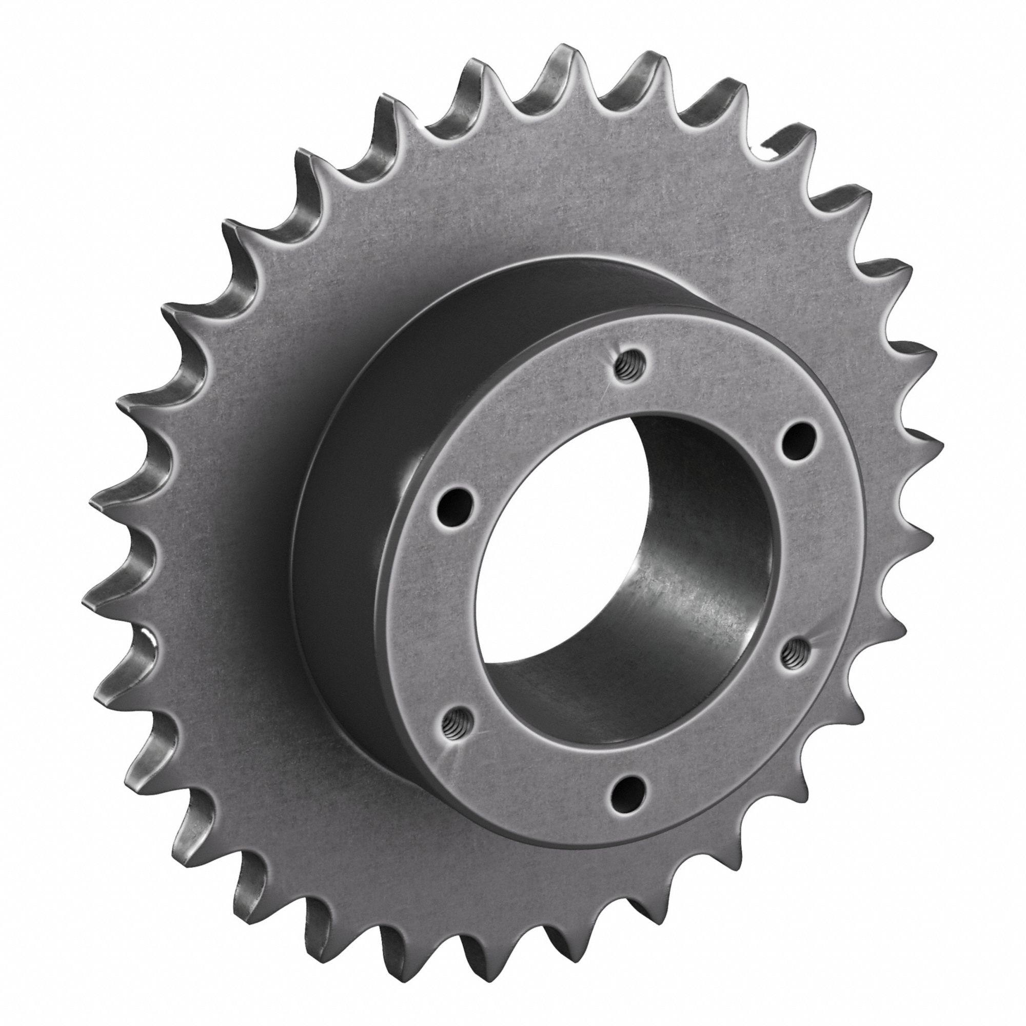 Sprocket: For 50 Chain, 30 Teeth, 0.625 in Pitch Dia, 6.339 in Outside Dia, Steel