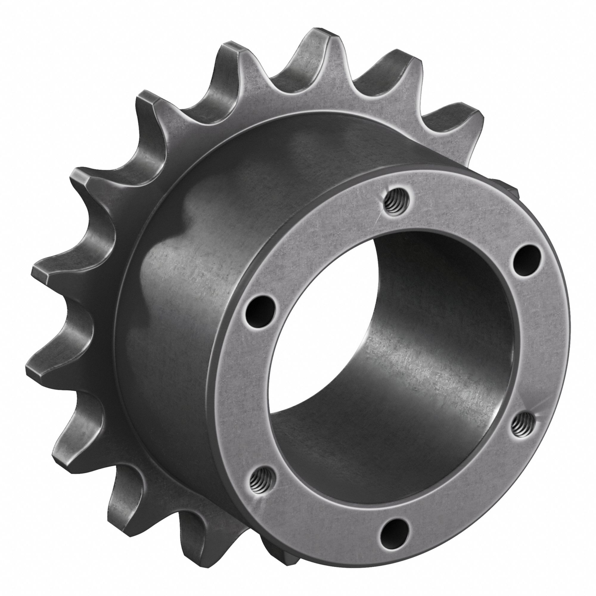 Sprocket: For 60 Chain, 17 Teeth, 4.082 in Pitch Dia, 4.46 in Outside Dia, Steel