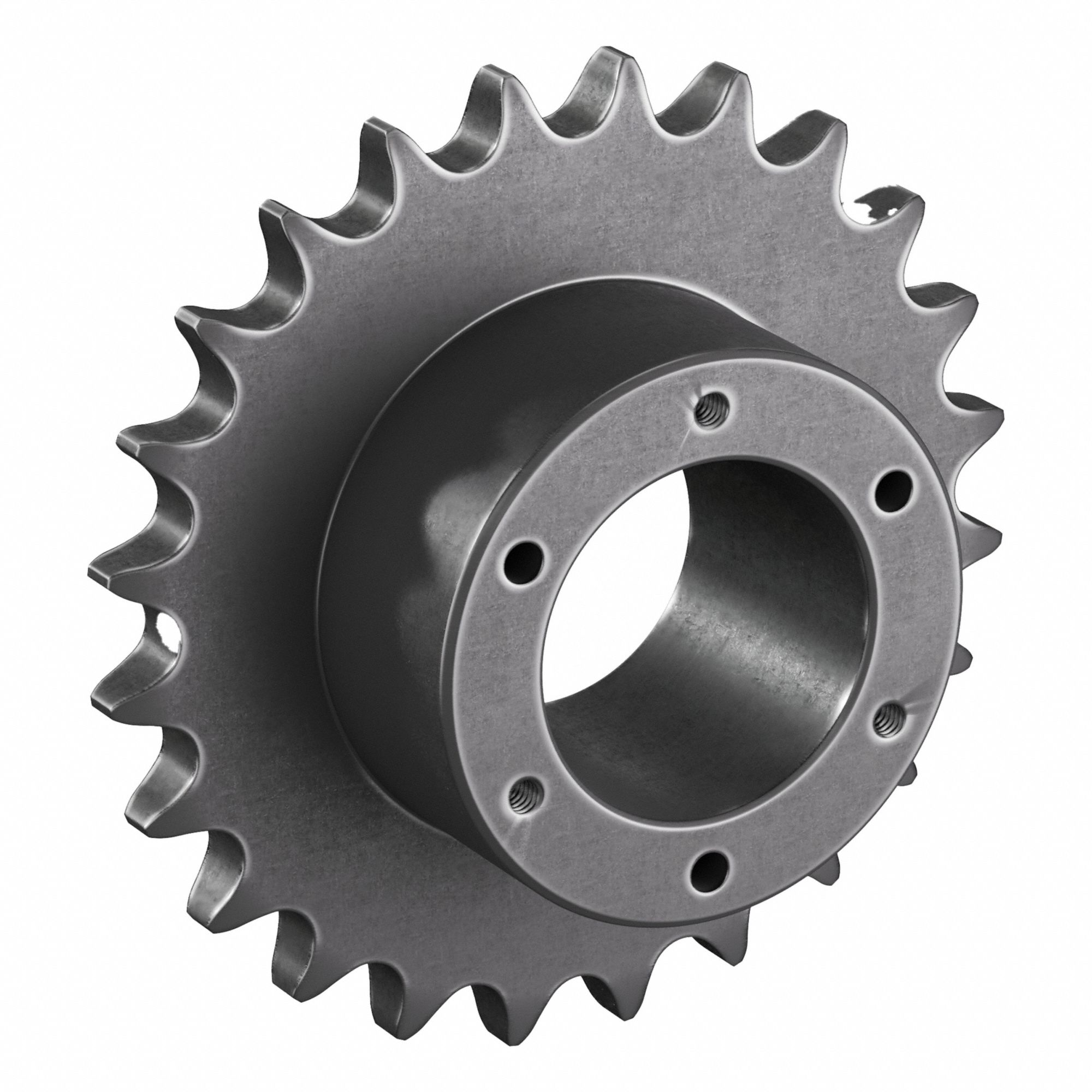 Sprocket: For 60 Chain, 24 Teeth, 5.746 in Pitch Dia, 6.15 in Outside Dia, Steel