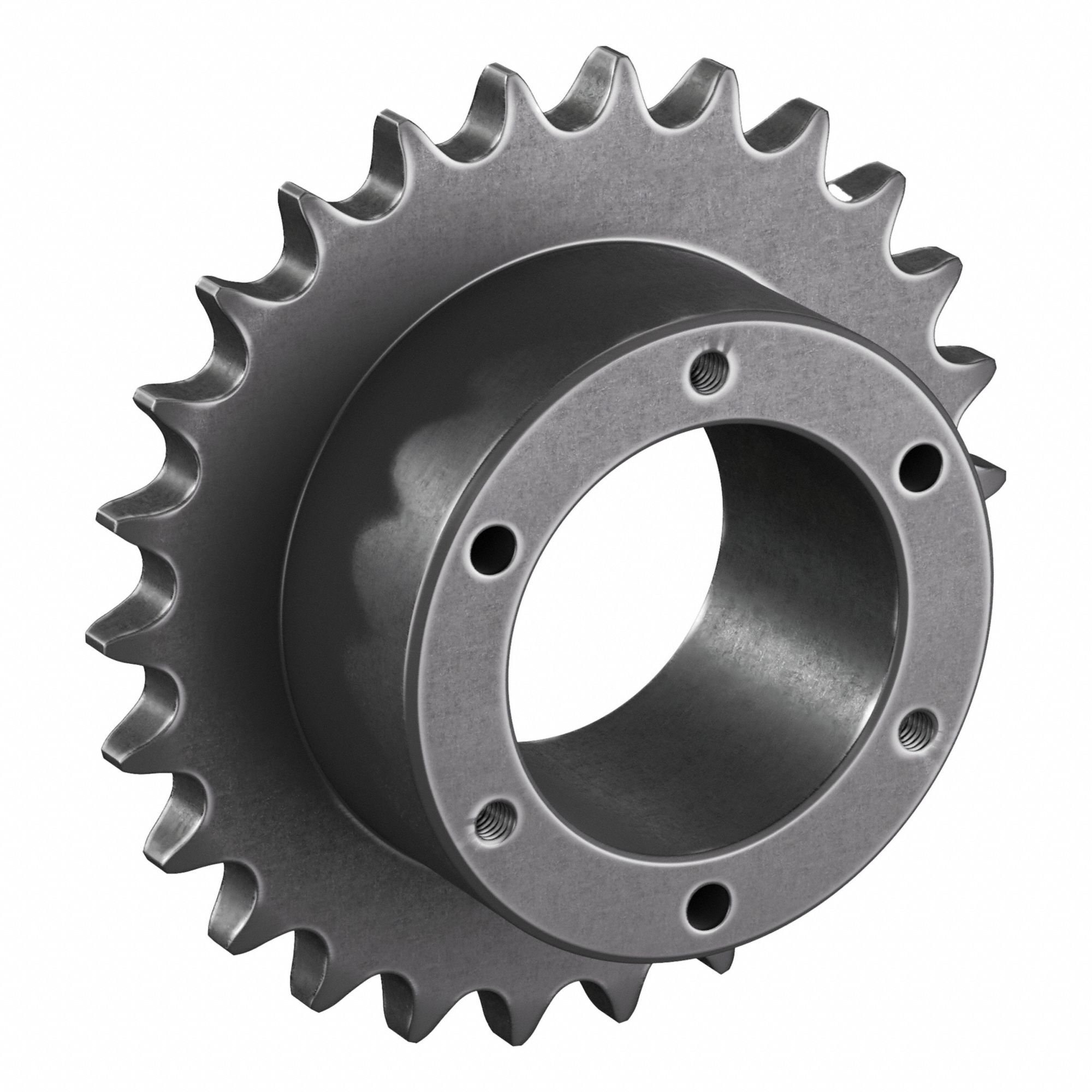 Sprocket: For 60 Chain, 26 Teeth, 6.222 in Pitch Dia, 6.63 in Outside Dia, Steel