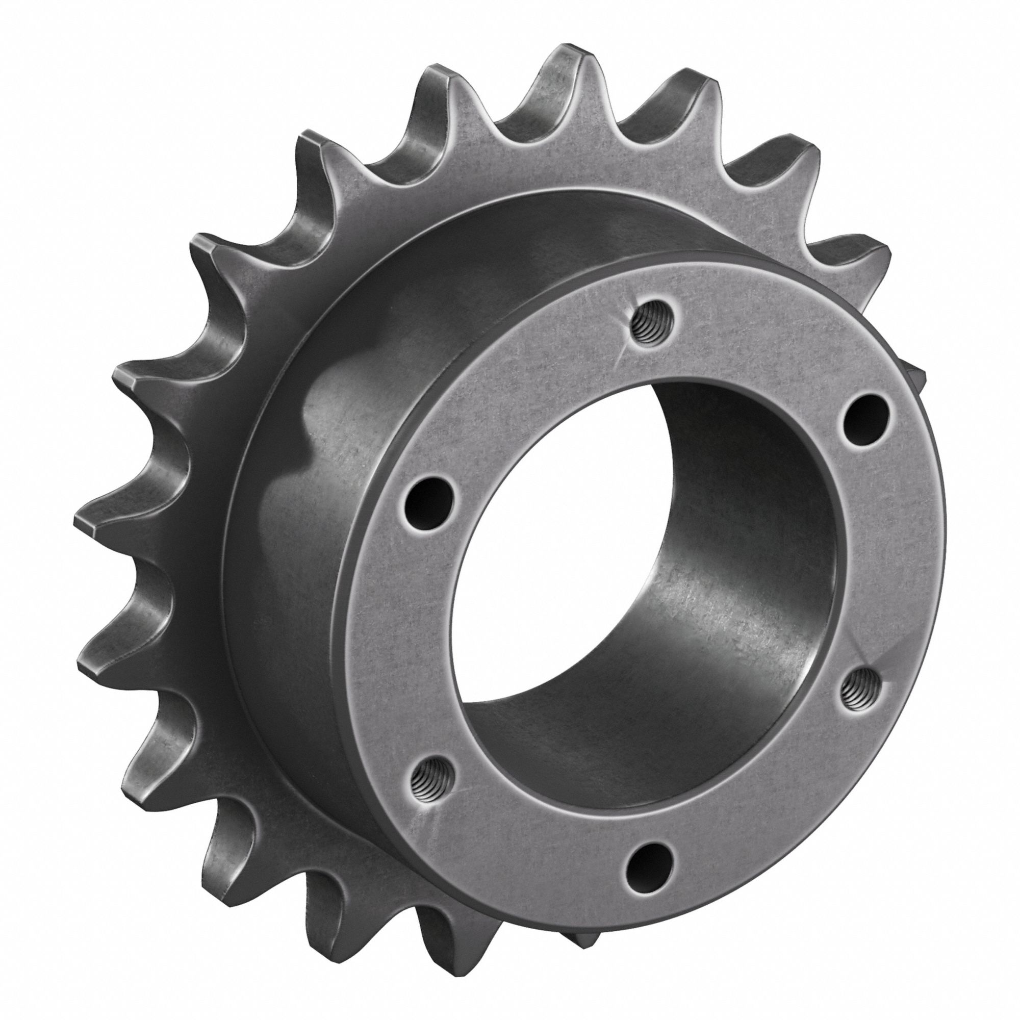 Sprocket: For 80 Chain, 20 Teeth, 6.392 in Pitch Dia, 6.91 in Outside Dia, Steel