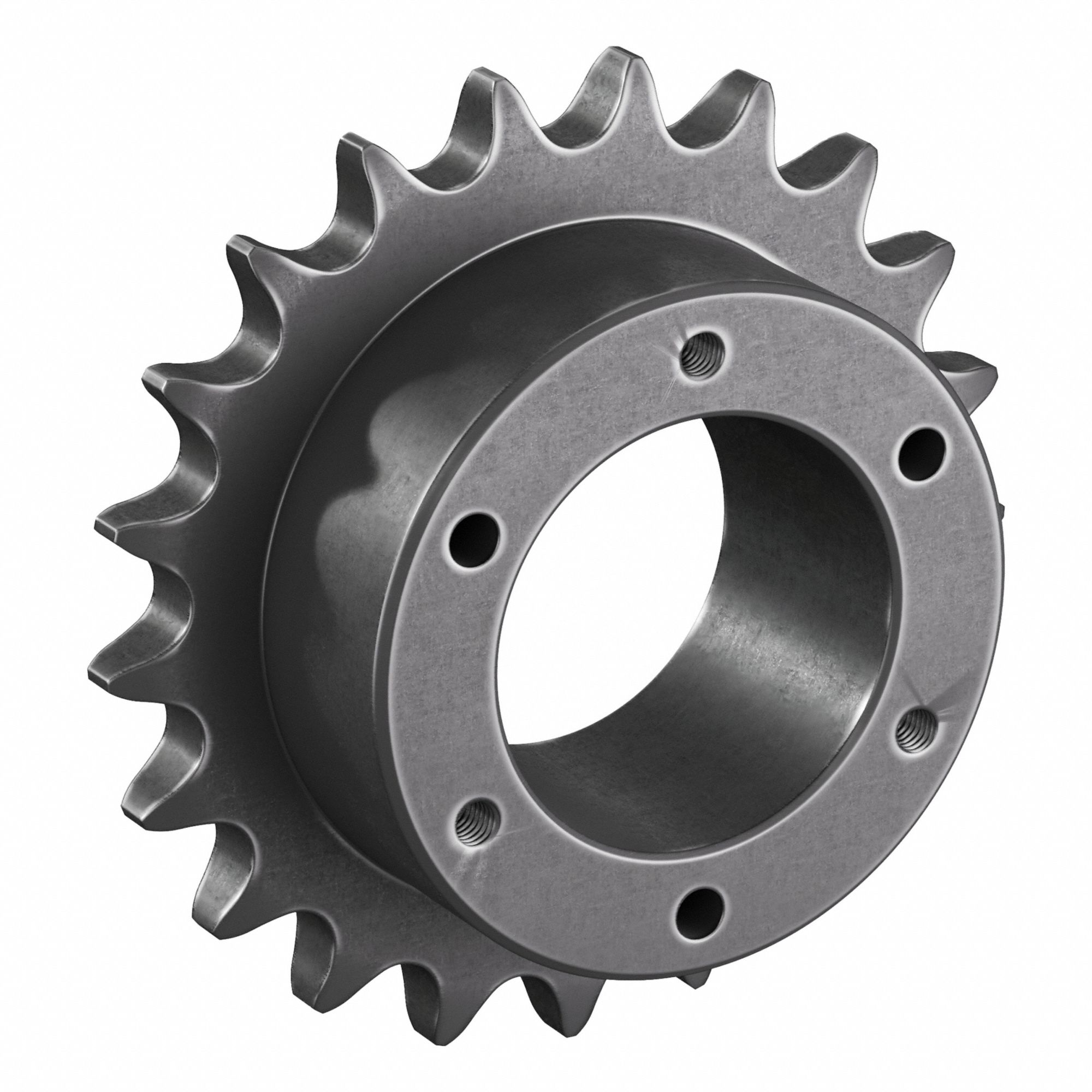Sprocket: For 80 Chain, 21 Teeth, 6.71 in Pitch Dia, 7.24 in Outside Dia, Steel