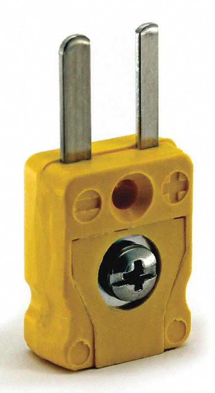 THERMOCOUPLE PLUG,K,YELLOW,MINIATURE