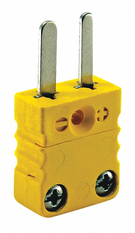 THERMOCOUPLE PLUG,K,YELLOW,MINIATURE