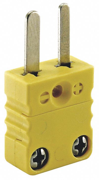 THERMOCOUPLE PLUG,K,YELLOW,MINIATURE