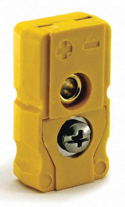 THERMOCOUPLE JACK,K,YELLOW,FLAT PIN