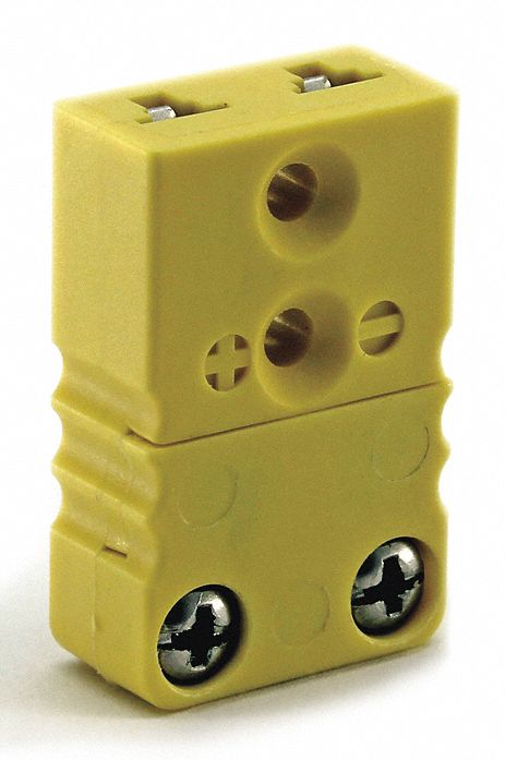 THERMOCOUPLE JACK,K,YELLOW,2 FLAT PINS