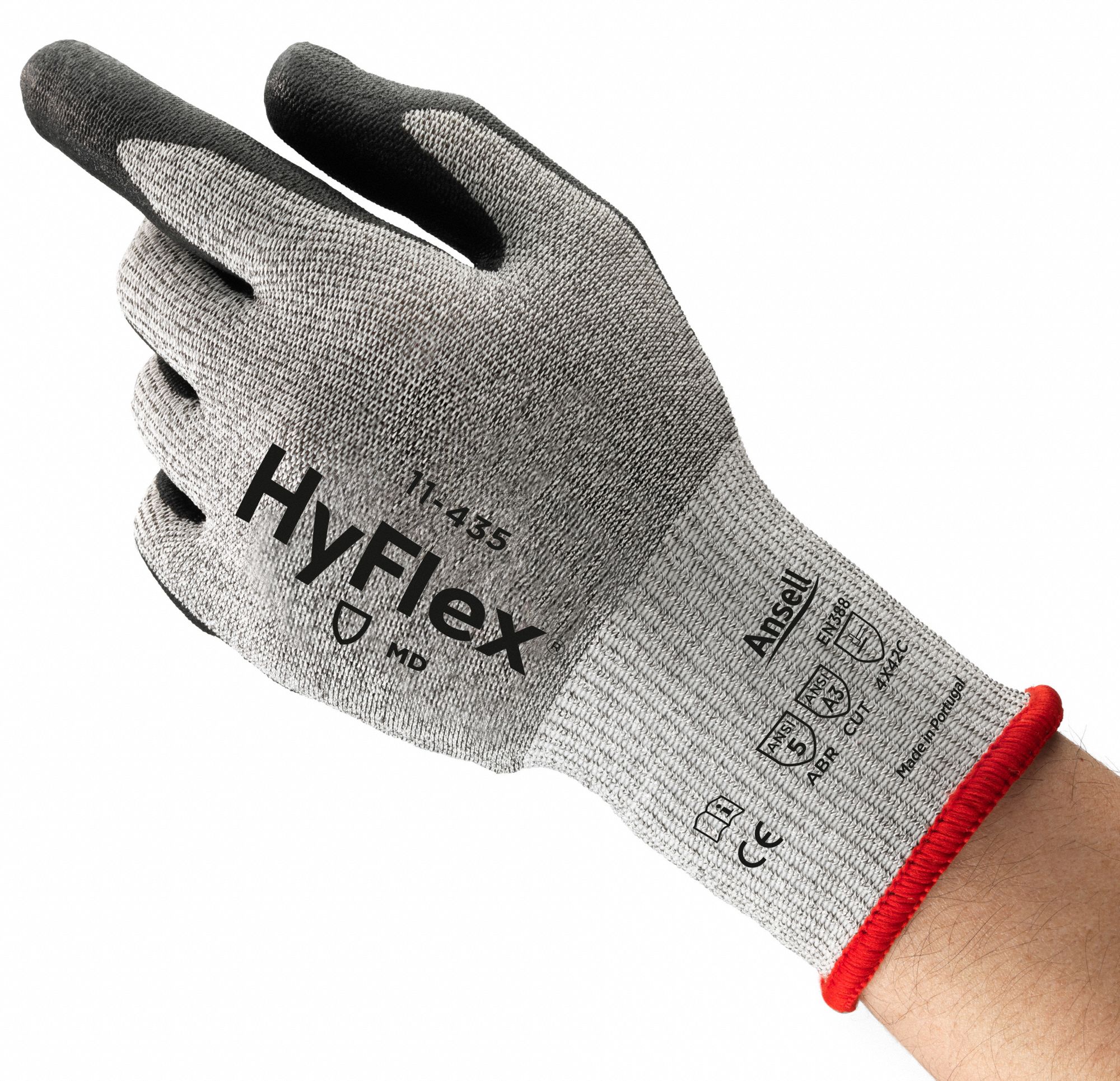 ANSELL Knit Gloves, A3 ANSI/ISEA Cut Level, 5 ANSI/ISEA Abrasion Level