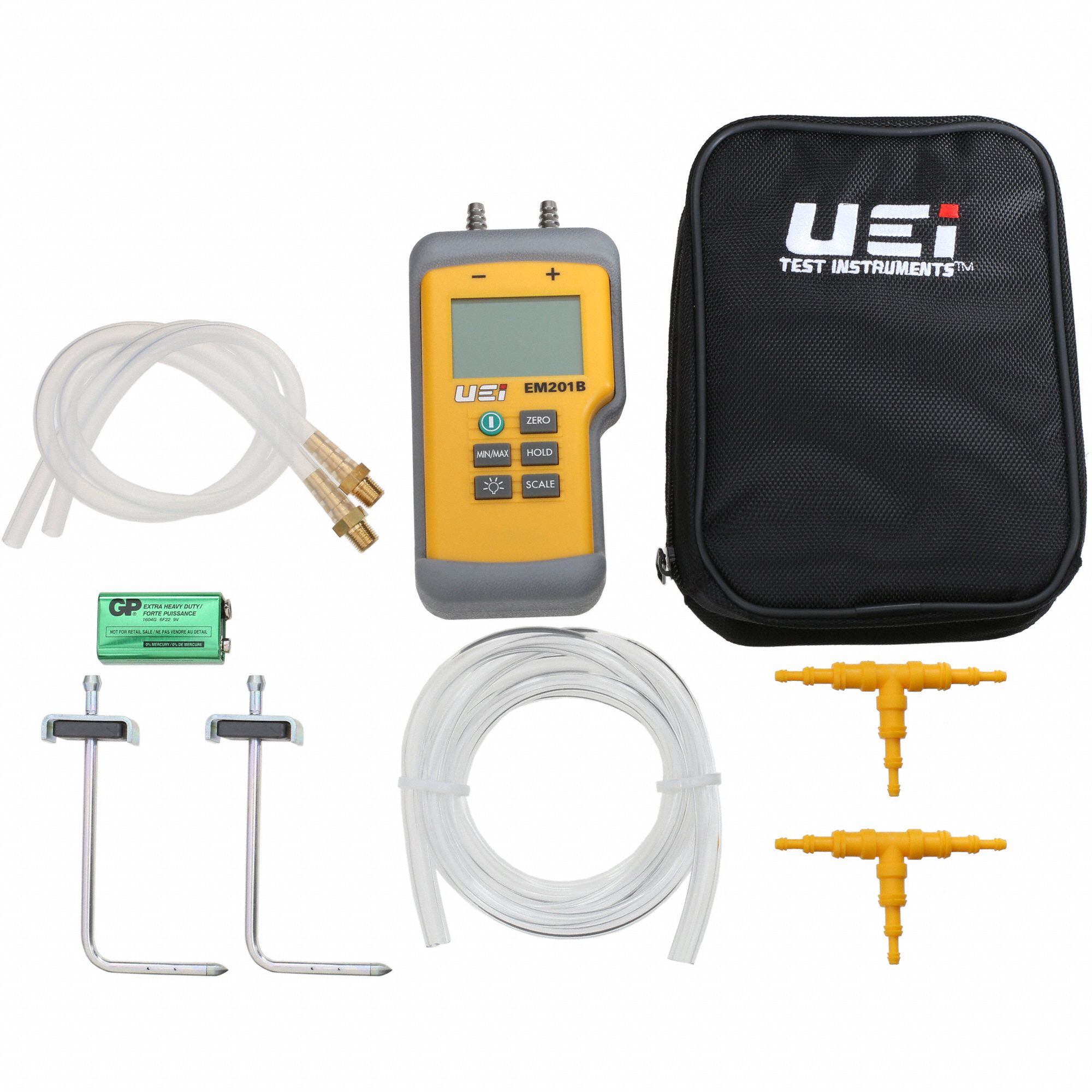 UEI TEST INSTRUMENTS Air Manometer Kit 60 in wc to 60 in wc, 4 Digit