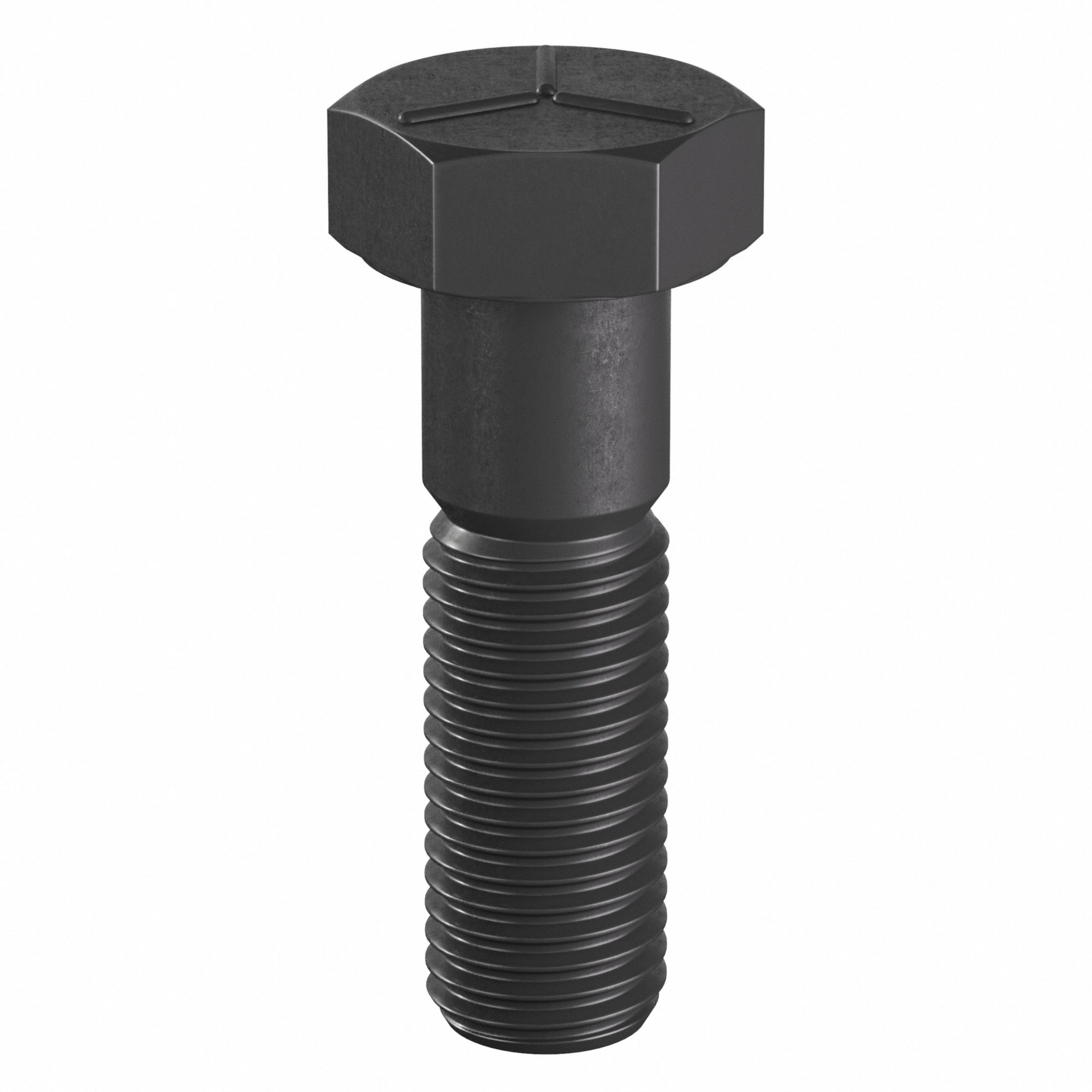 Hex Head Cap Screw: Steel, Grade 5, Black Oxide, 1 1/8"-7, Coarse, 3 3/4 in lg, Inch, 25 PK