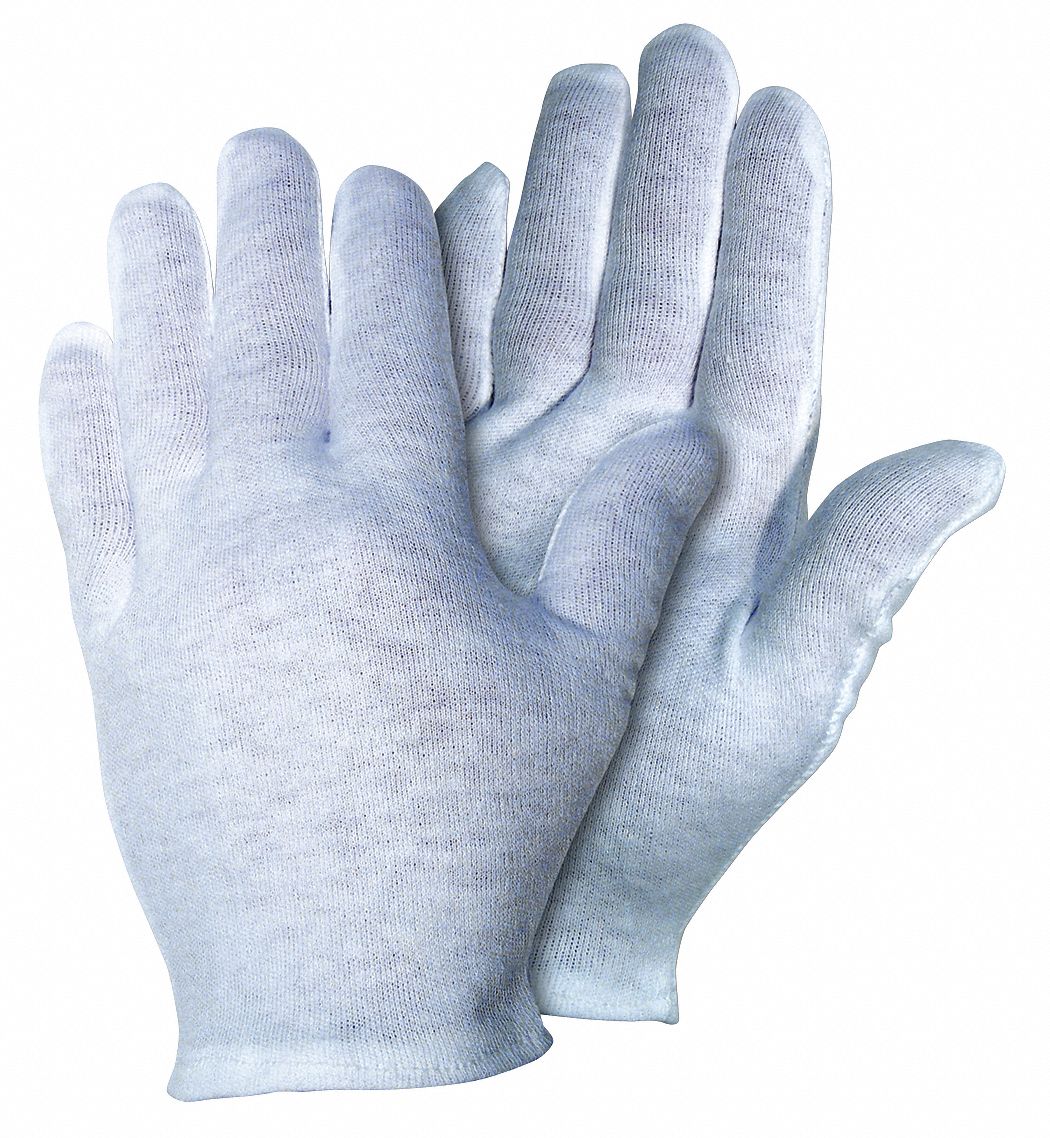 MCR SAFETY Inspection Gloves, S, White, PK12 56YZ158621C Grainger