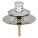 DRAIN STOPPER: 2⅞ IN OVERALL DIA, 2⅞ IN FITS MAX DRAIN SIZE, PUSH AND PULL, CHROME, TUB