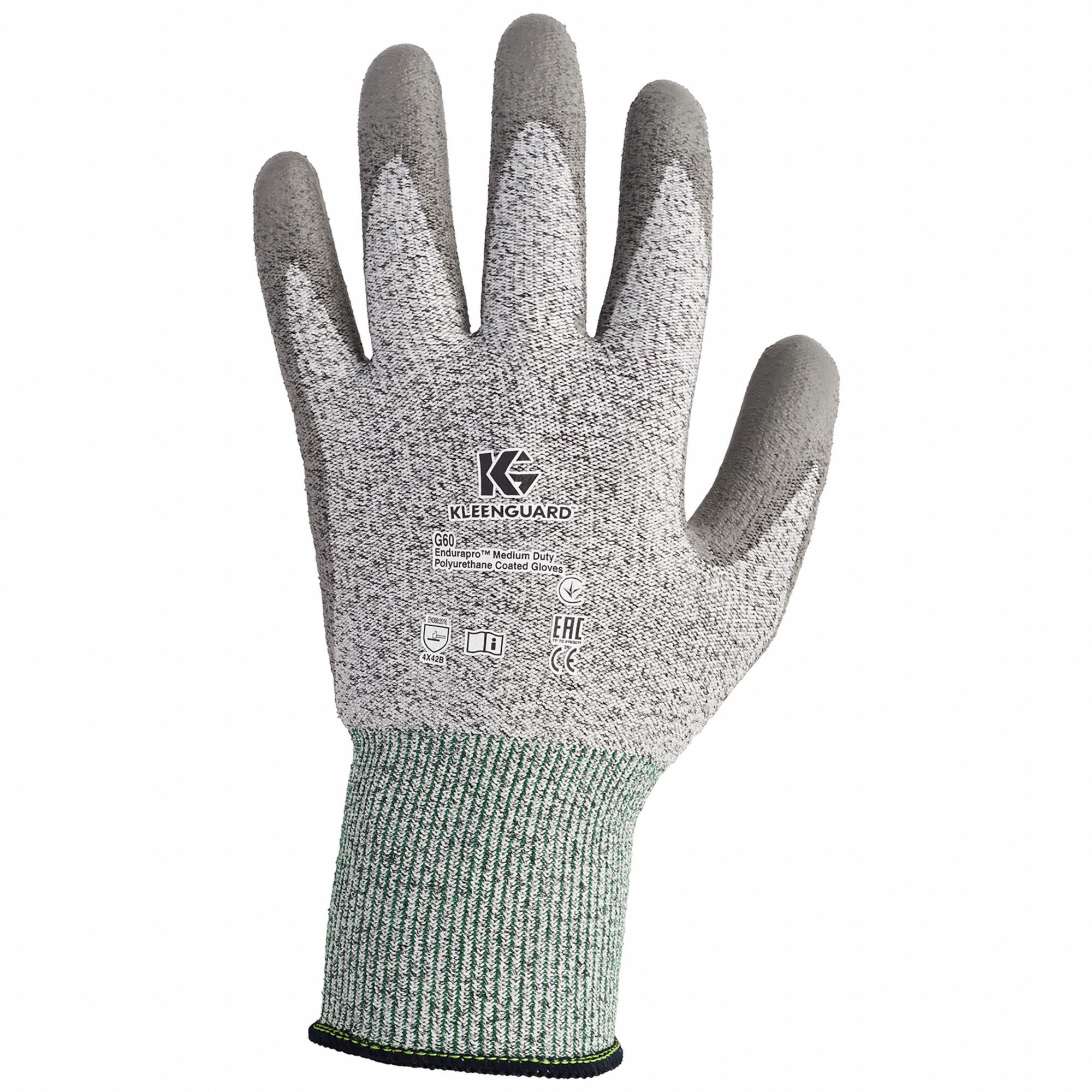 Cut-Resistant Gloves: S ( 7 ), ANSI Cut Level A3, Palm, Dipped, Polyurethane, 1 PR