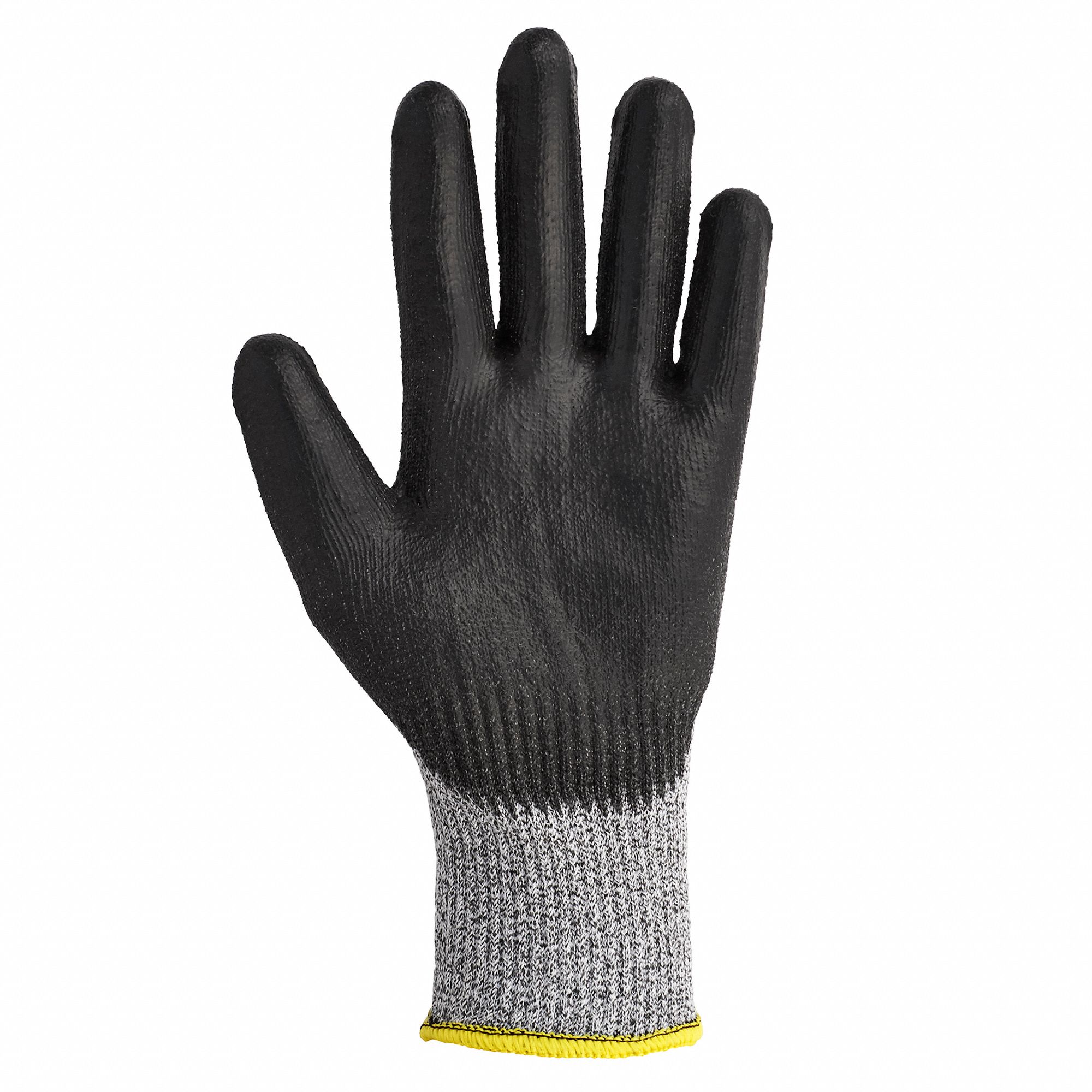 Knit Gloves: XS ( 6 ), ANSI Cut Level A4, Palm, Dipped, Polyurethane, Smooth, 1 PR