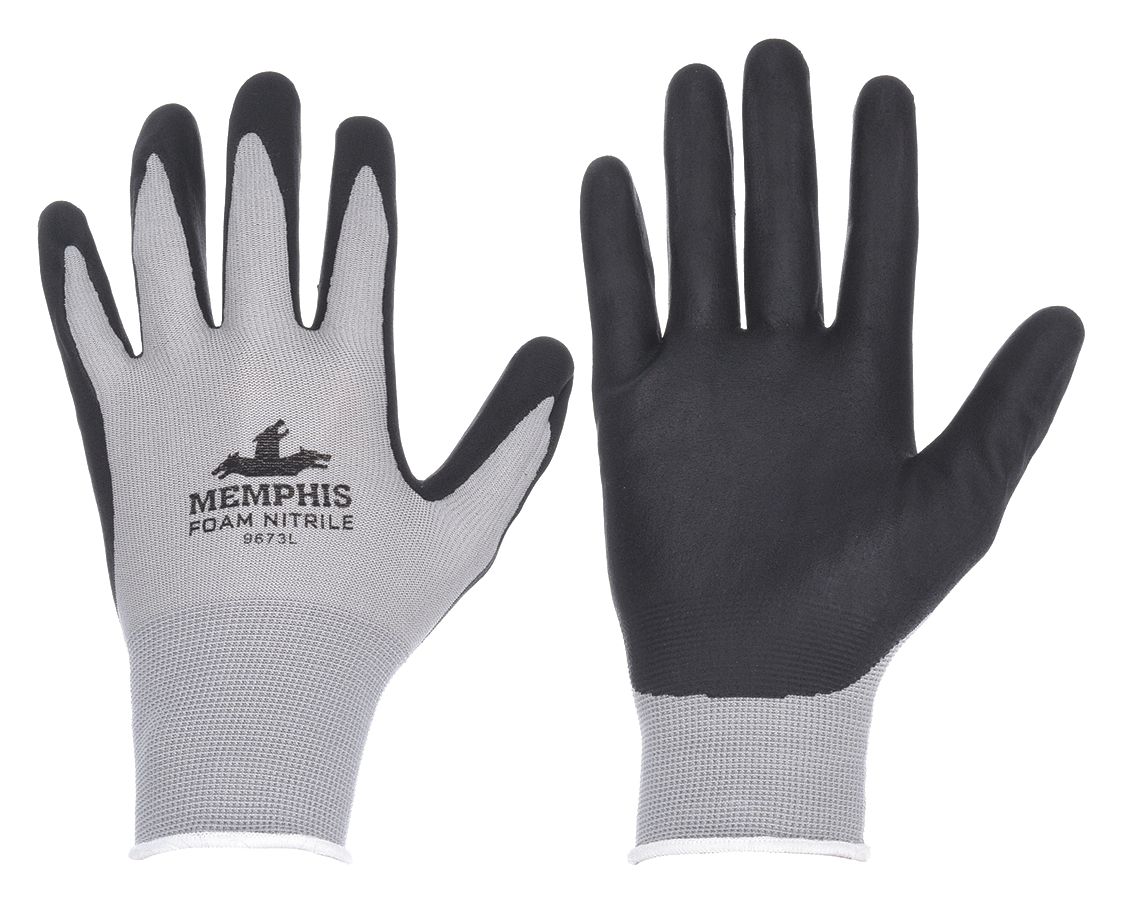 COATED GLOVES, XS (6), SANDY, FOAM NITRILE, DIPPED PALM, ANSI ABRASION LEVEL 3