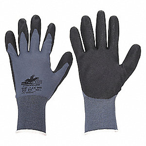 COATED GLOVES, S (7), SANDY, PVC, DIPPED PALM, ANSI ABRASION LEVEL 4, KNIT CUFF