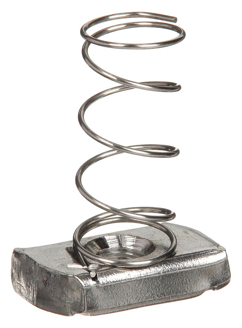 SPRING NUT, 3/8"-16 THREAD SIZE, ⅜ IN BOLT SIZE, 316 STAINLESS STEEL, POLISHED