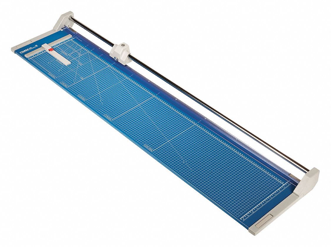 Rolling Blade Countertop Paper Trimmers: Professional, 51 1/8 in Cutting Lg, 12 Sheet Capacity