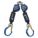 NANO-LOK SELF-RETRACTING LIFELINE, CSA, 2 LEGS, REBAR HOOKS, CAP 420 LB, BLUE/BLACK, 8 FT, ALUMINUM